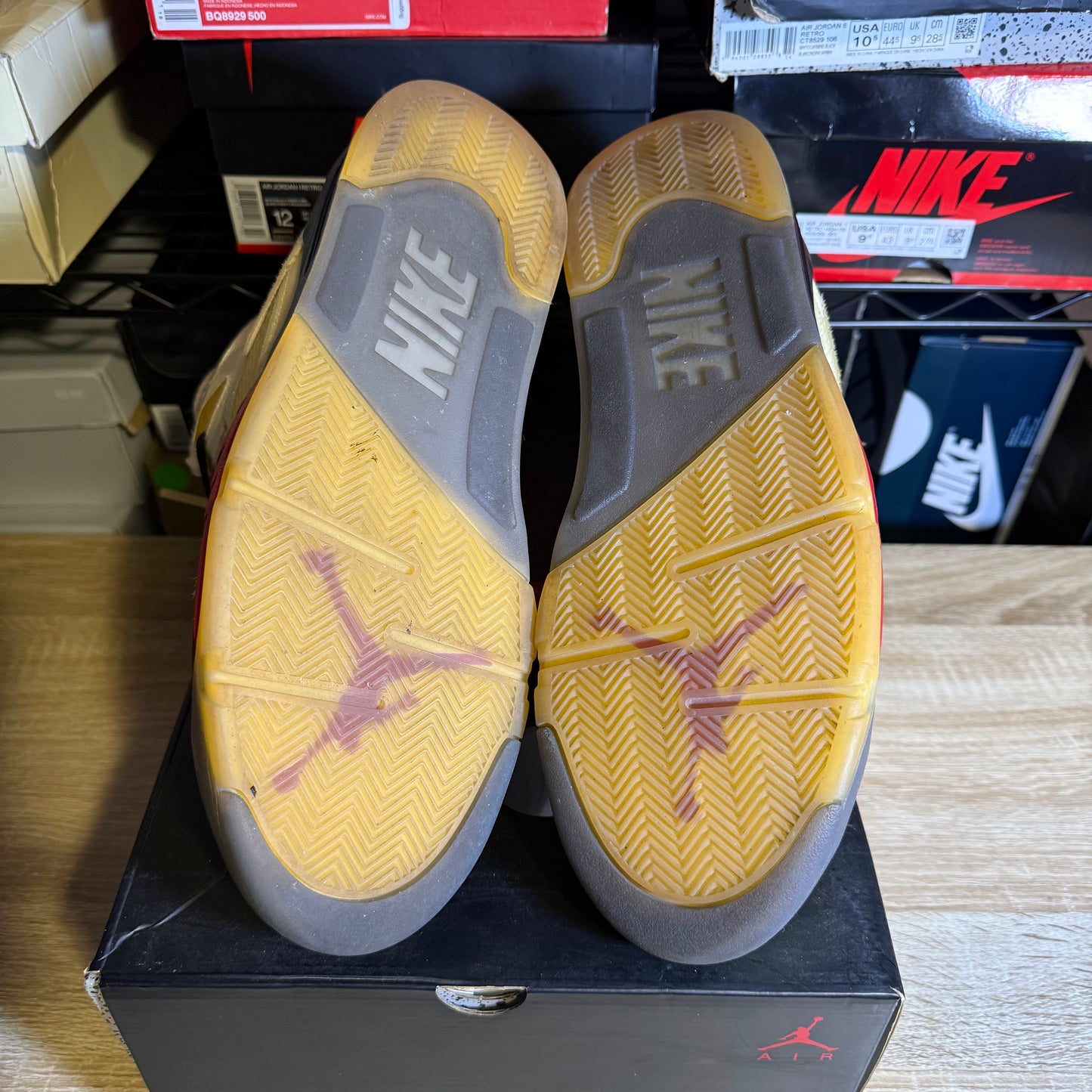Size 12 - AJ 5 SP x Off-White Mid Sail
