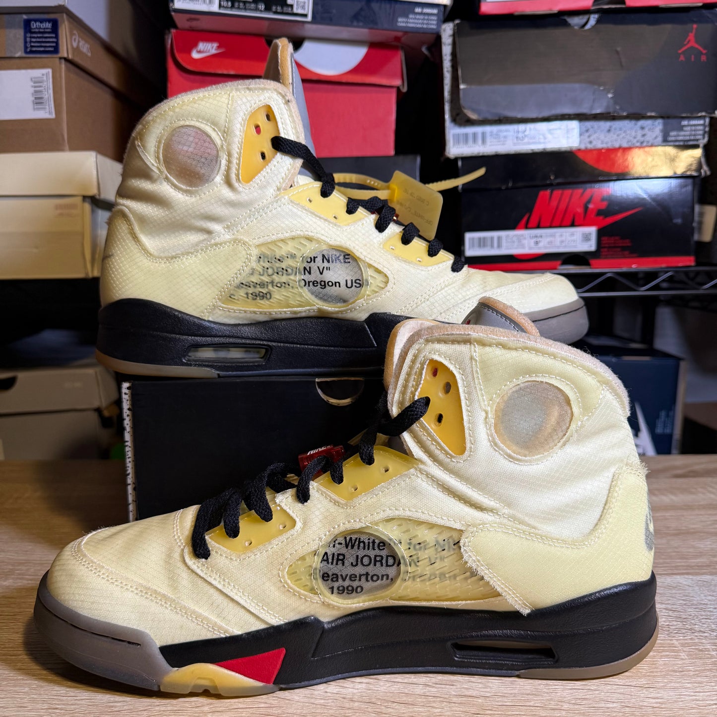 Size 12 - AJ 5 SP x Off-White Mid Sail