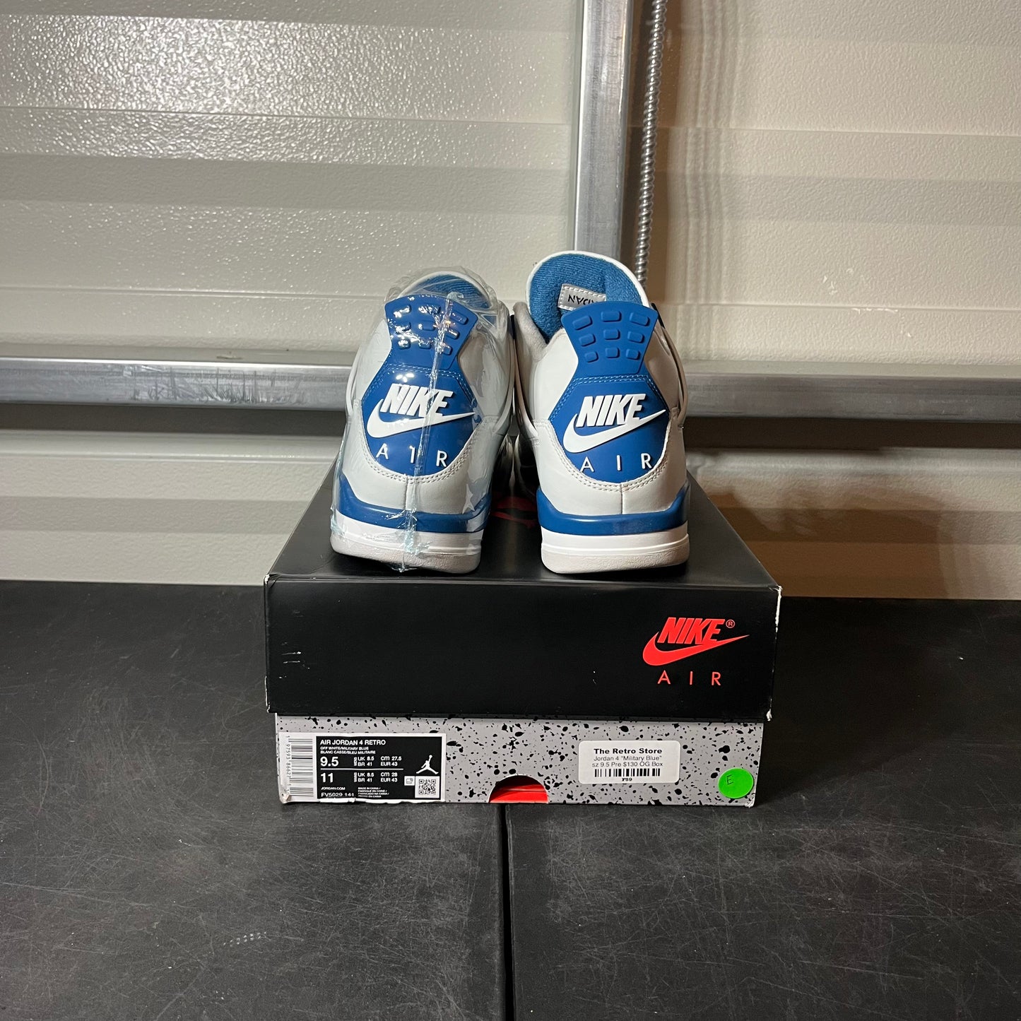 Size 9.5 - AJ 4 Military Blue