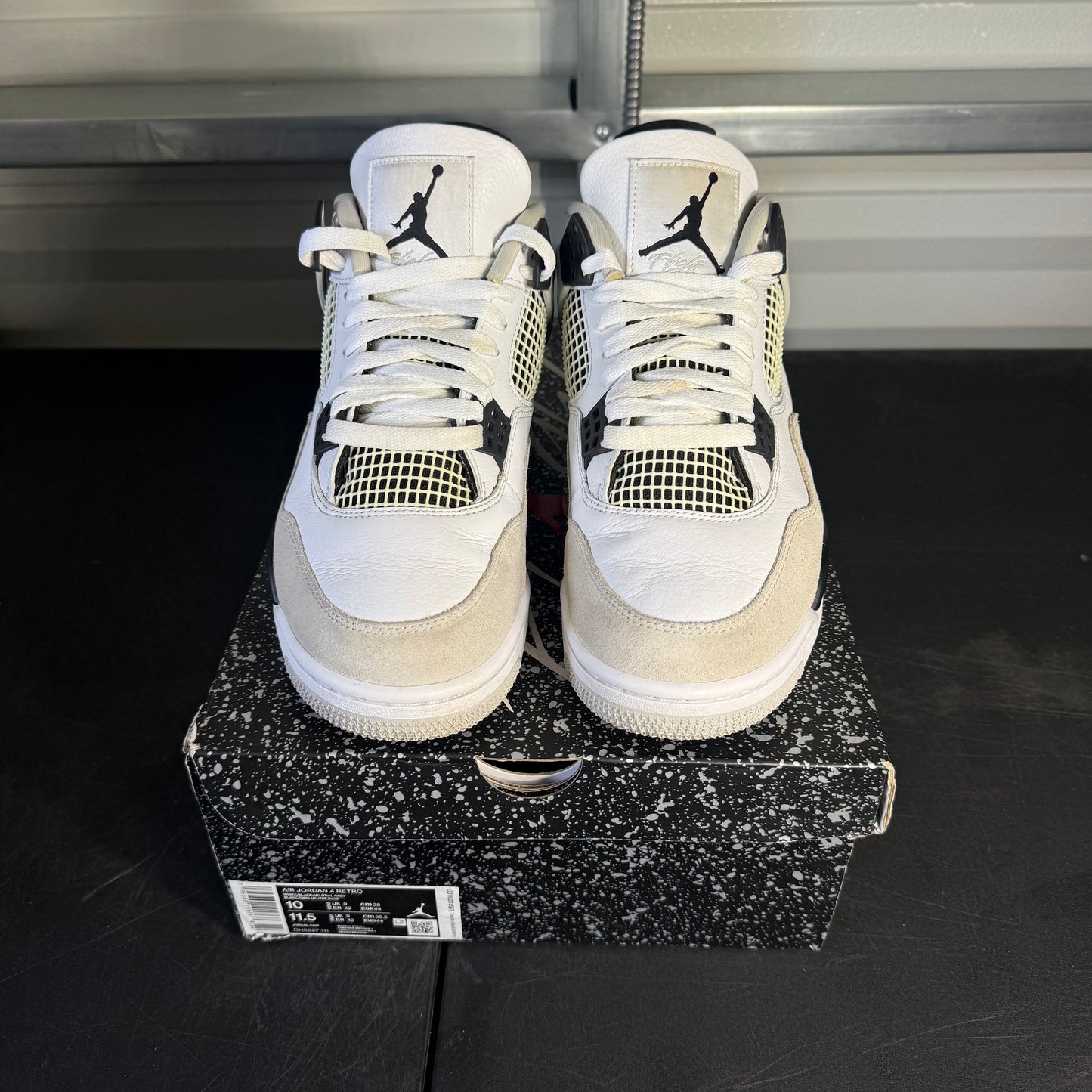 Size 10 - AJ 4 Military Black