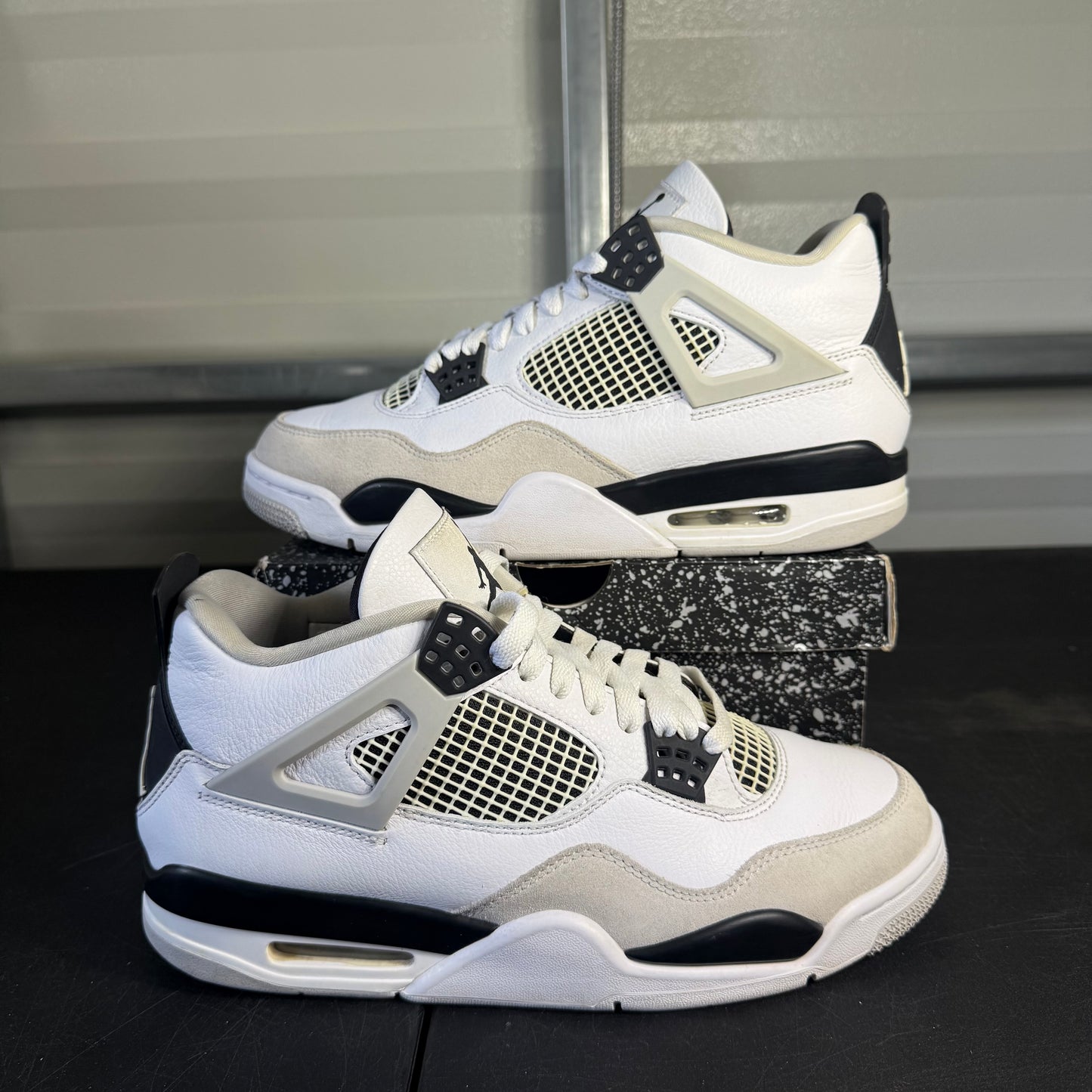Size 10 - AJ 4 Military Black