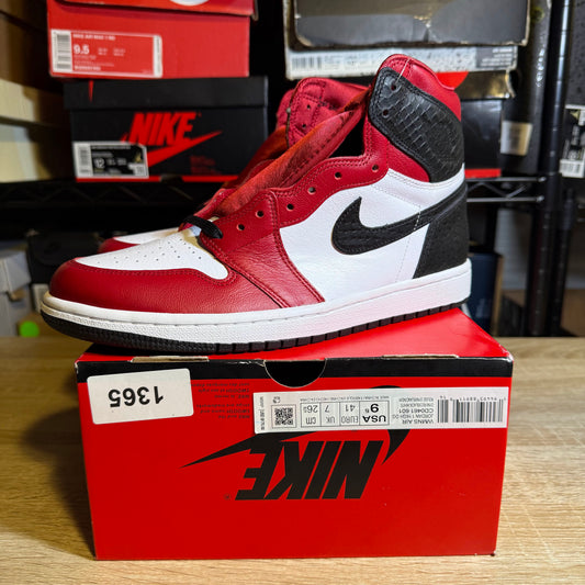 Size 8 M - AJ 1 Retro OG High Satin Red