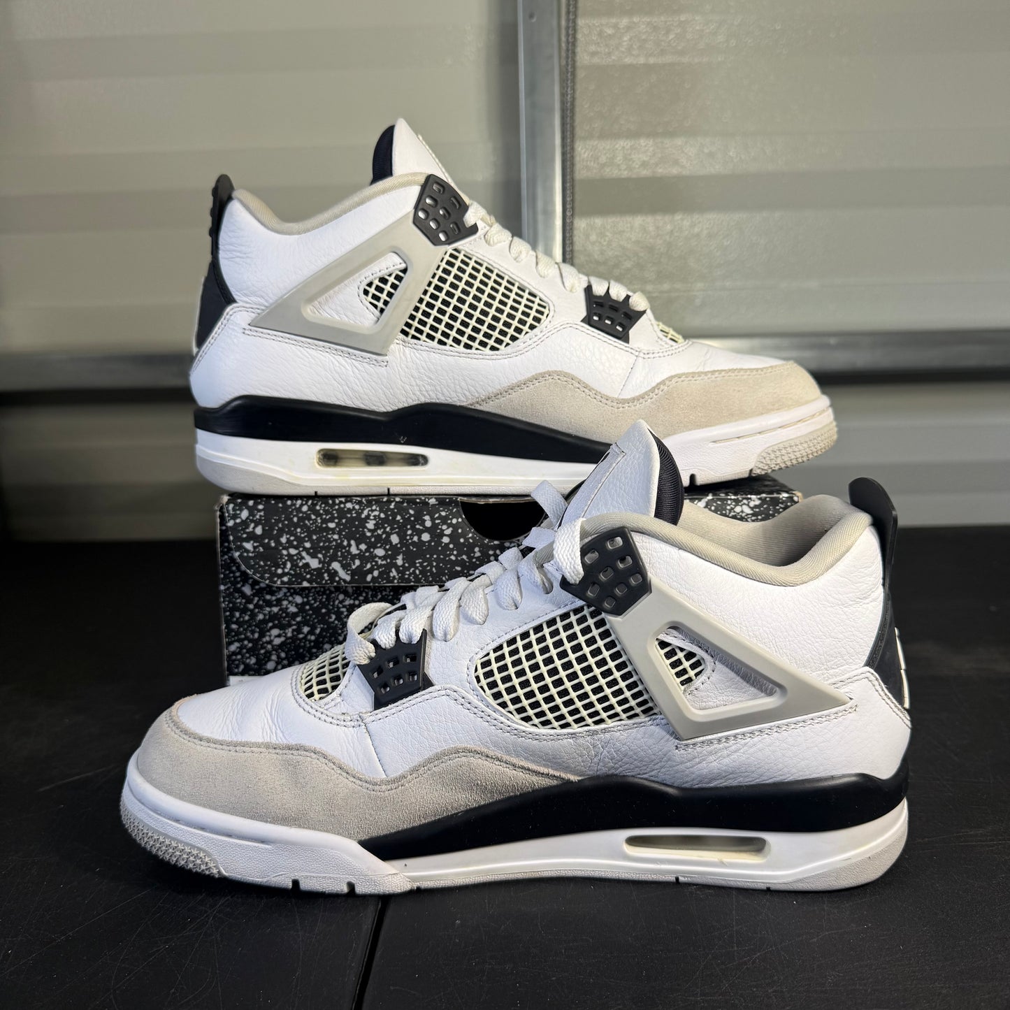Size 10 - AJ 4 Military Black