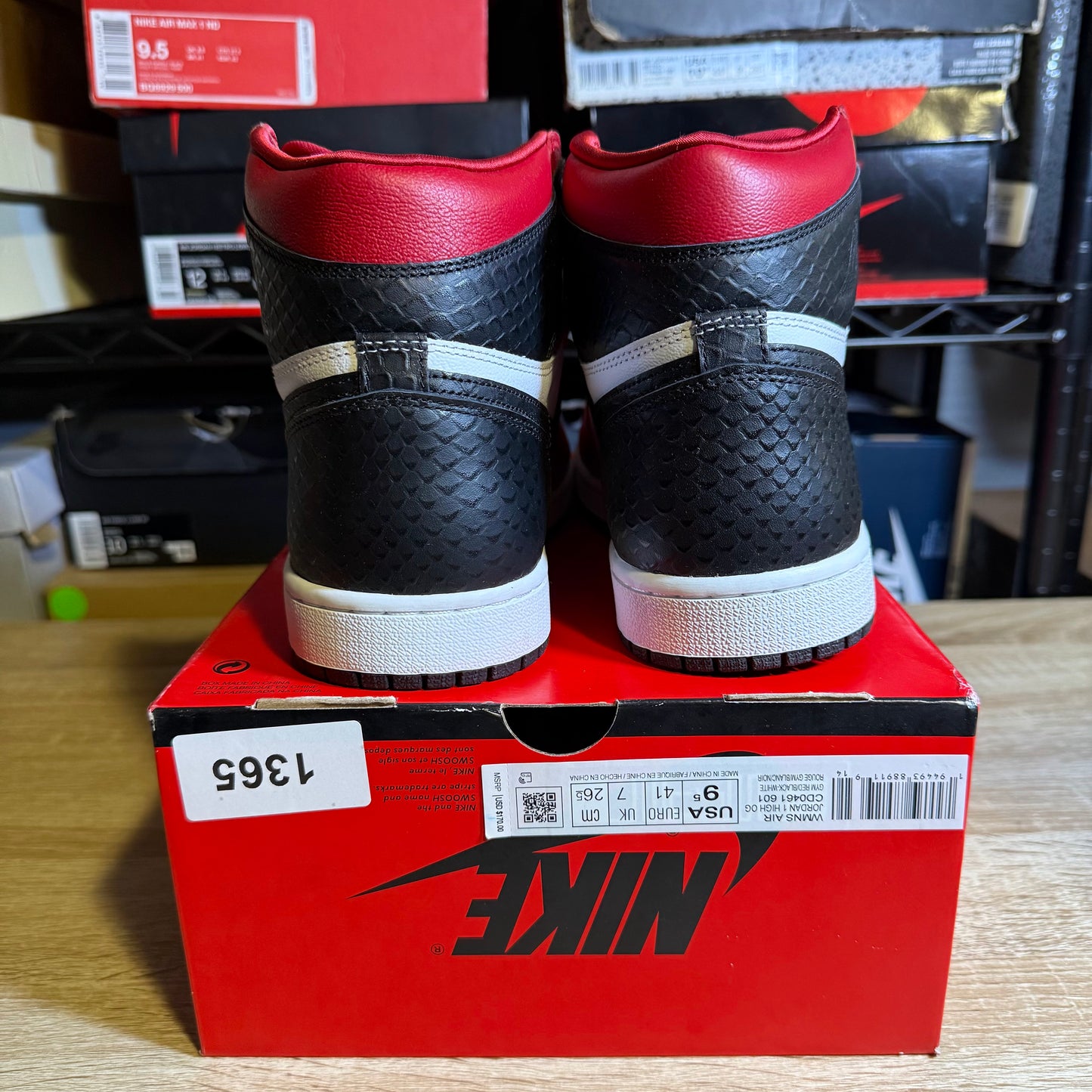 Size 8 M - AJ 1 Retro OG High Satin Red