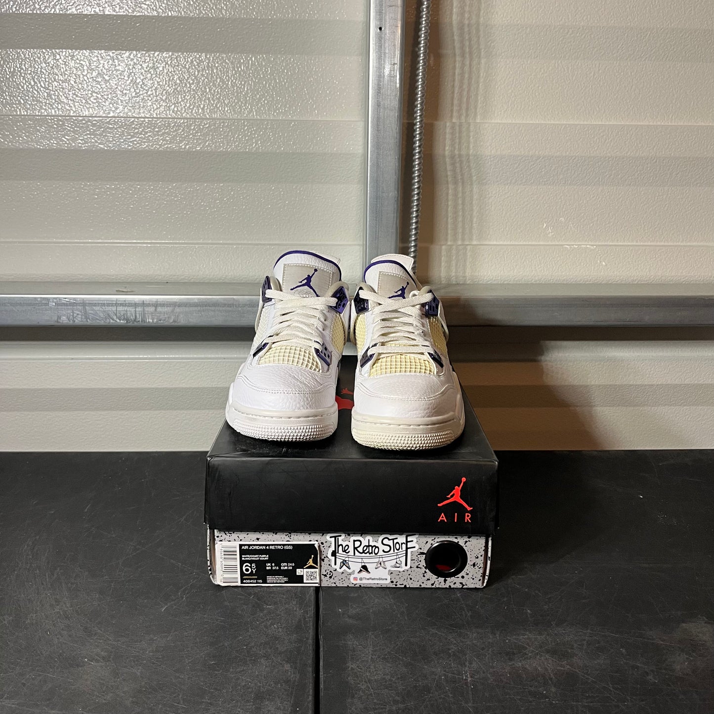 Size 6.5 - AJ 4 Purple Metallic