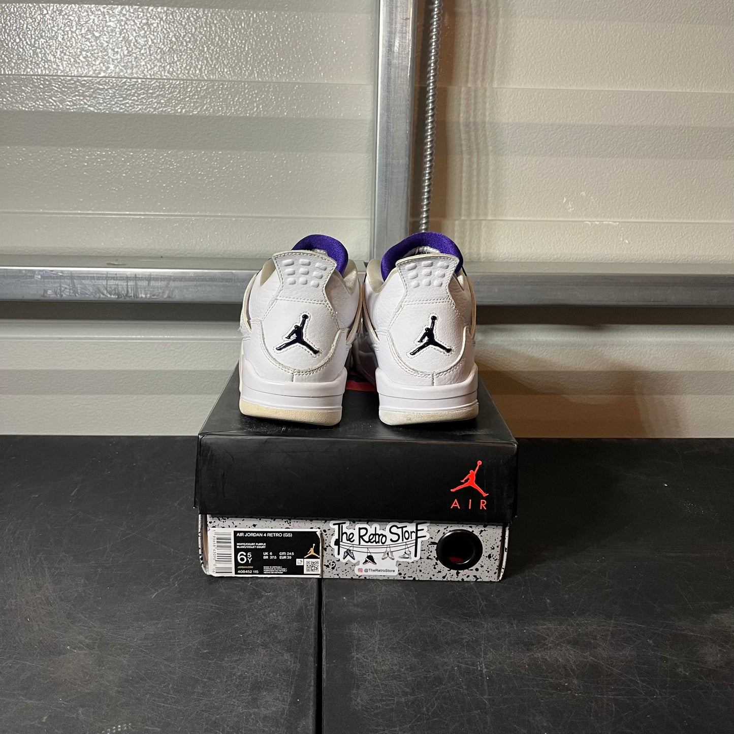 Size 6.5 - AJ 4 Purple Metallic