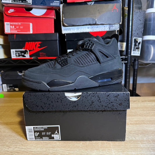 Size 9.5 - AJ 4 Black Cat
