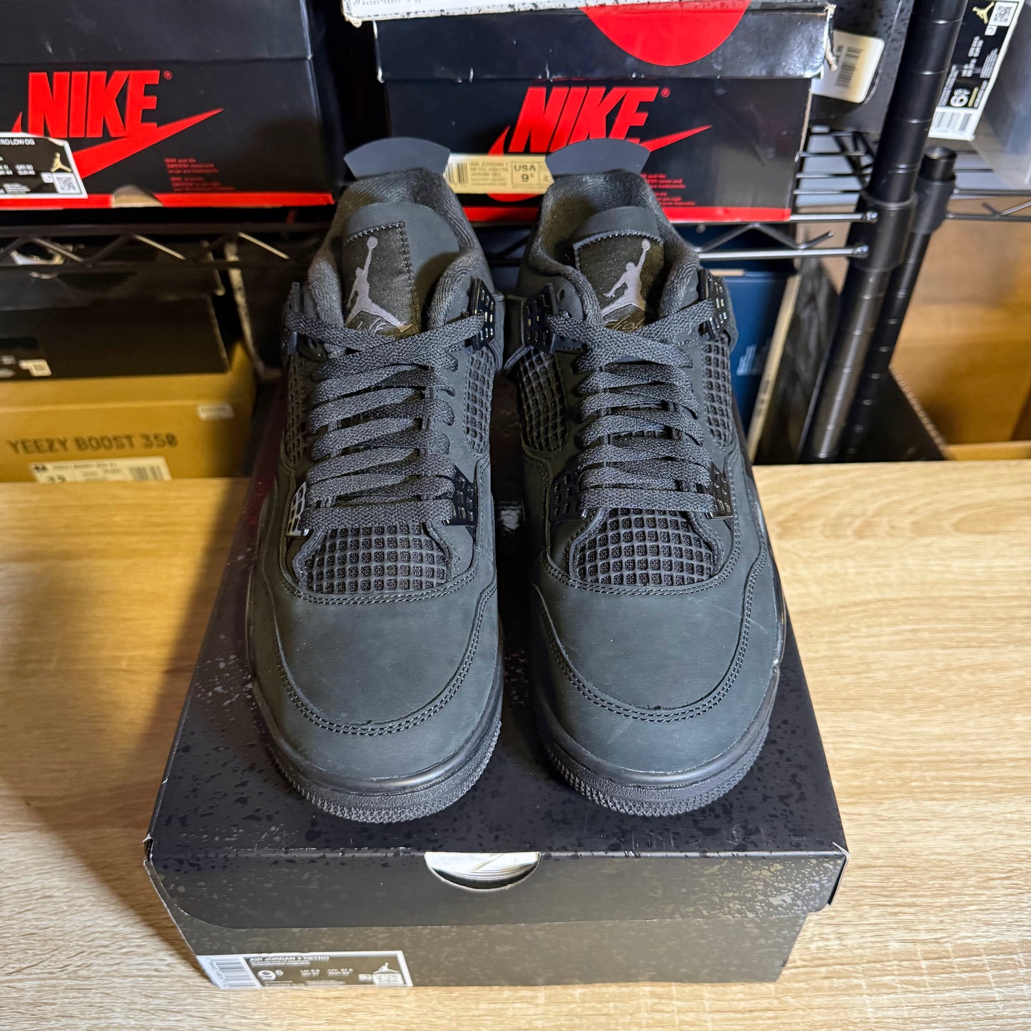 Size 9.5 - AJ 4 Black Cat