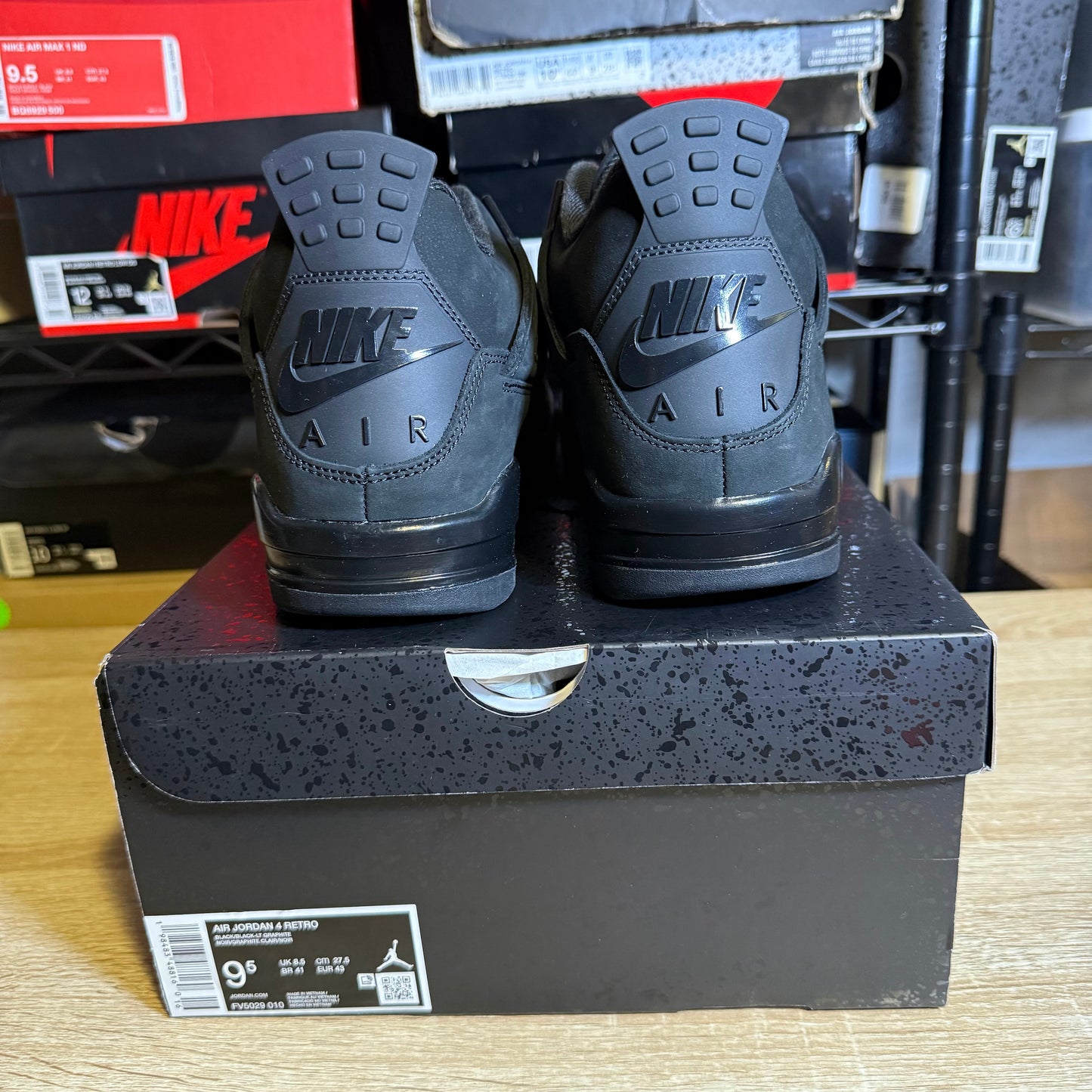 Size 9.5 - AJ 4 Black Cat