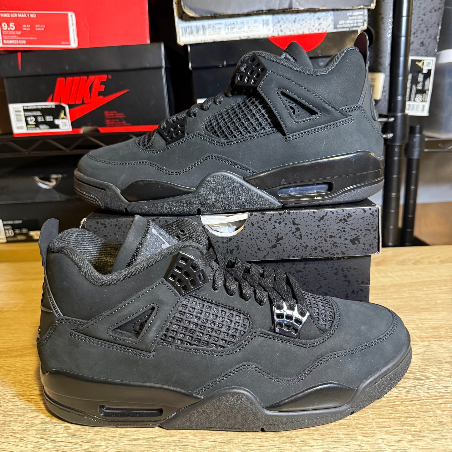 Size 9.5 - AJ 4 Black Cat