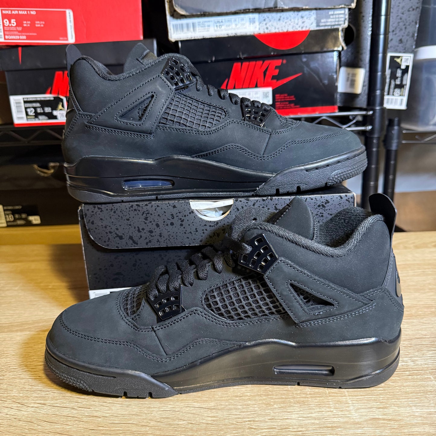 Size 9.5 - AJ 4 Black Cat