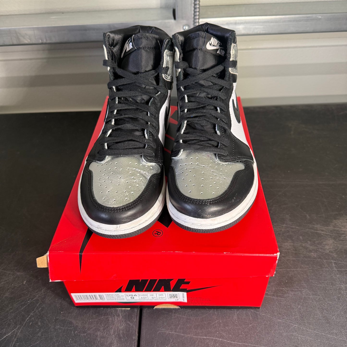 Size 10.5W - AJ 1 Silver Toe