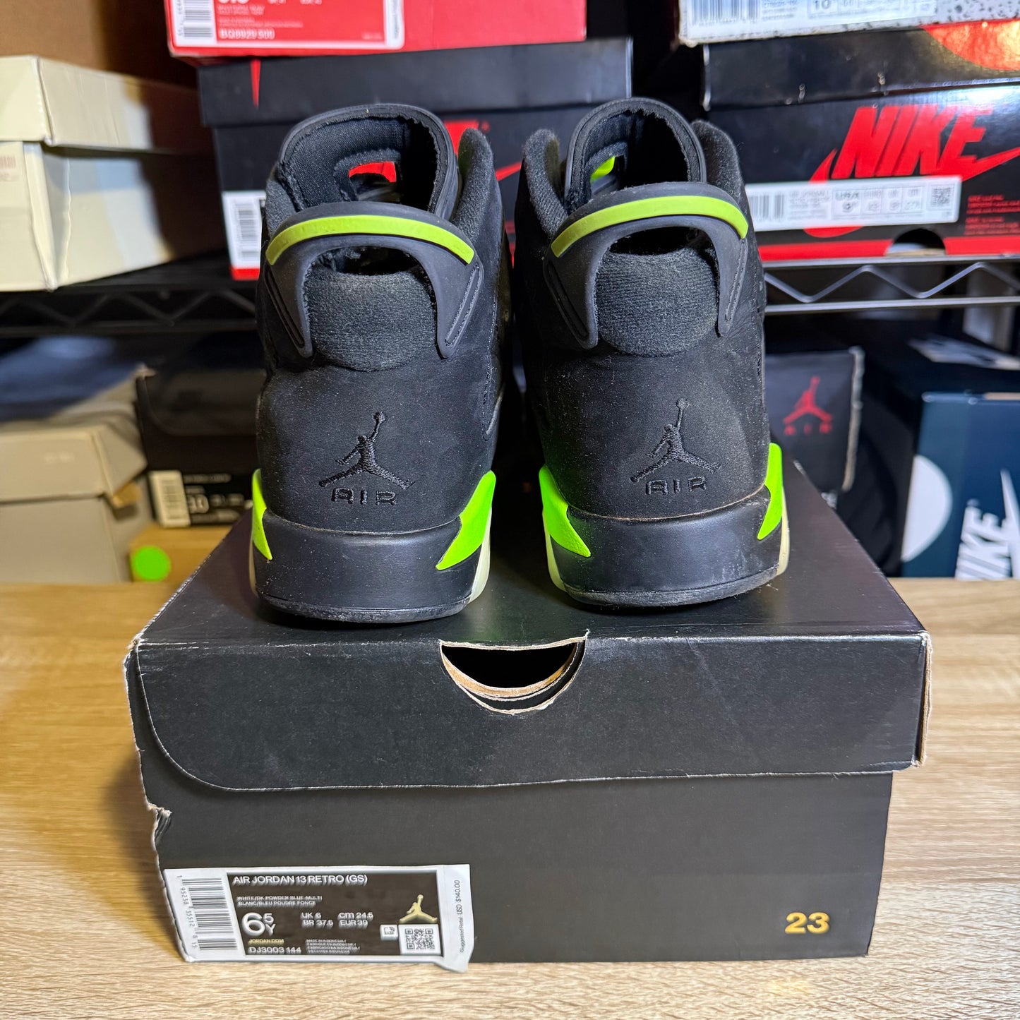 Size 6.5Y - AJ 6 Electric Green