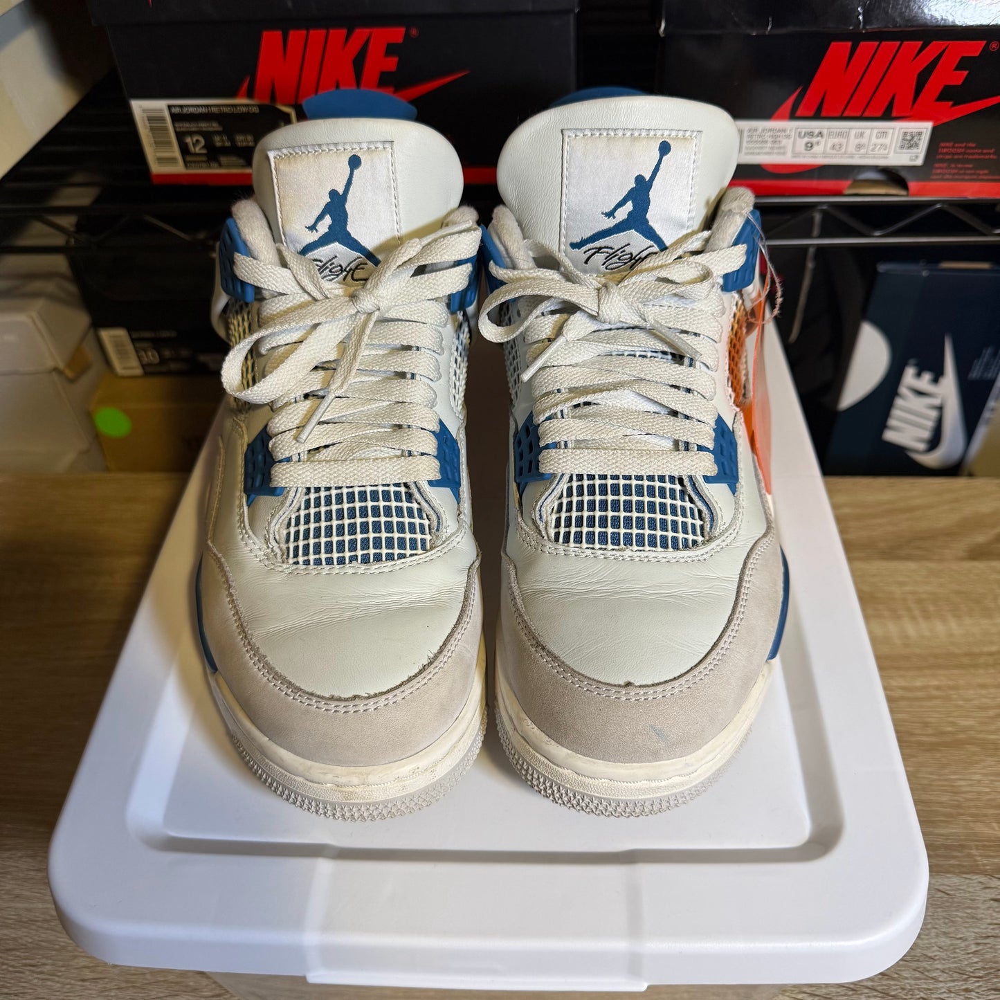 Size 8 - AJ 4 Military Blue