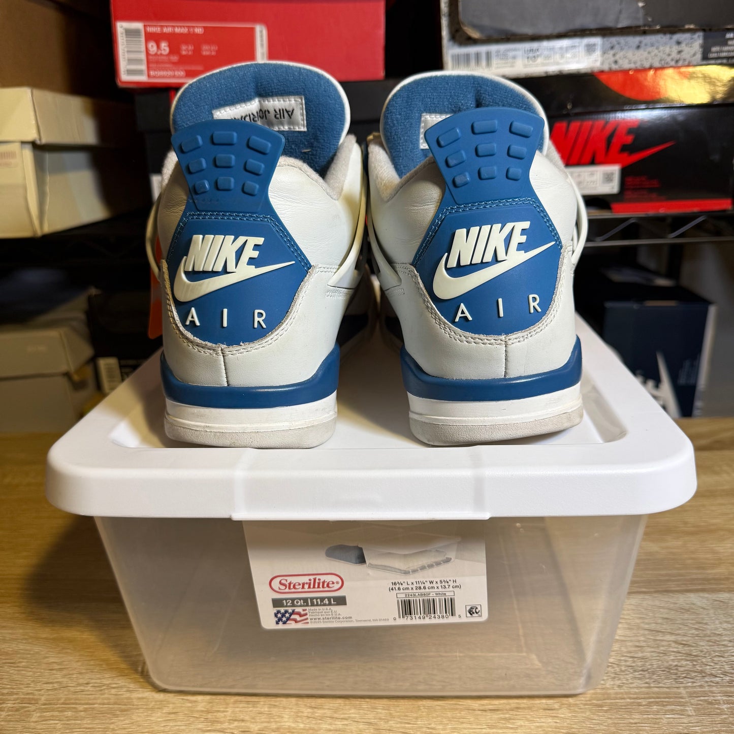 Size 8 - AJ 4 Military Blue