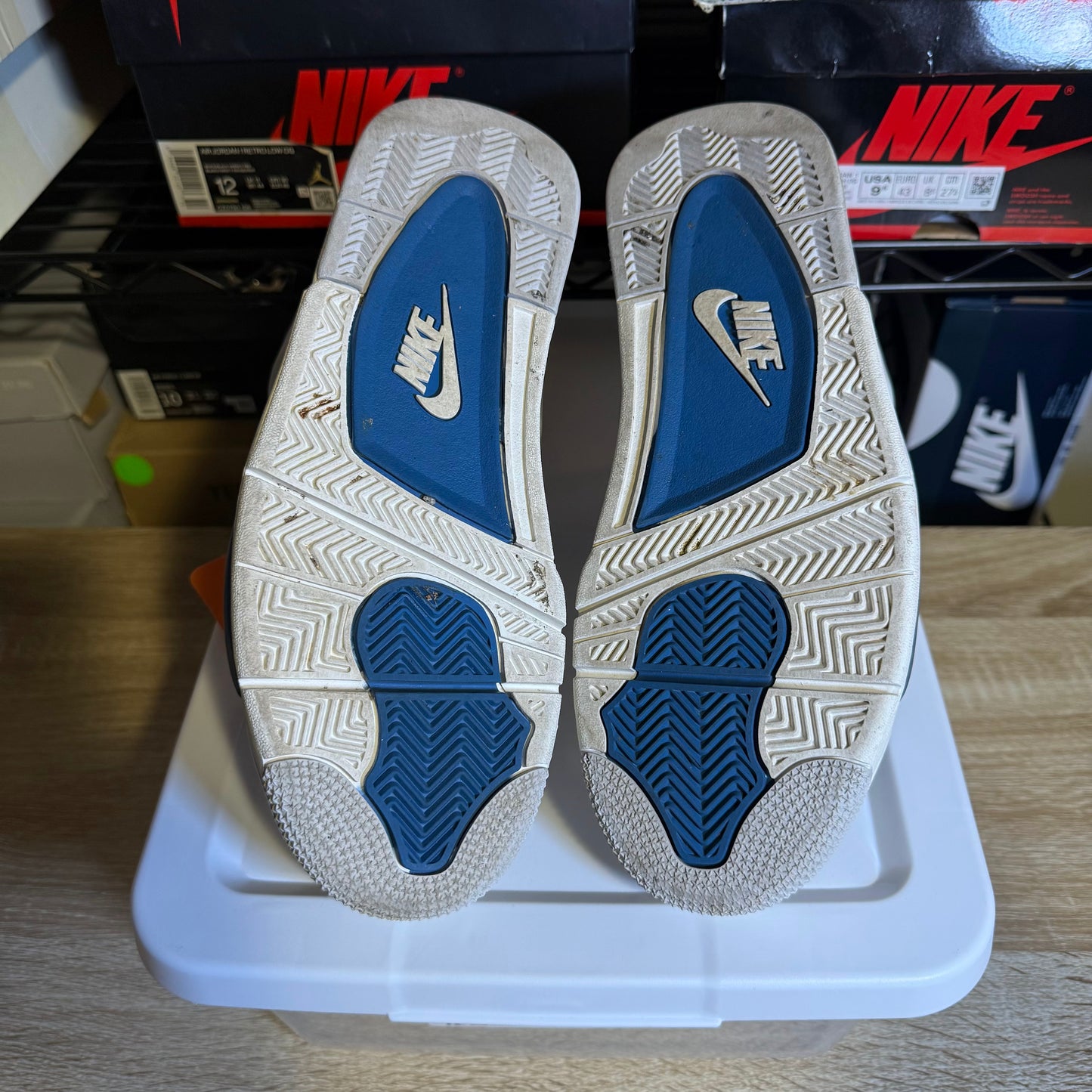 Size 8 - AJ 4 Military Blue