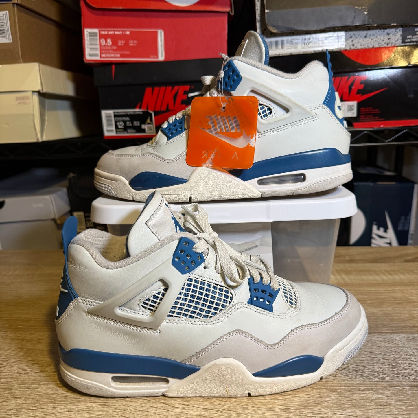 Size 8 - AJ 4 Military Blue