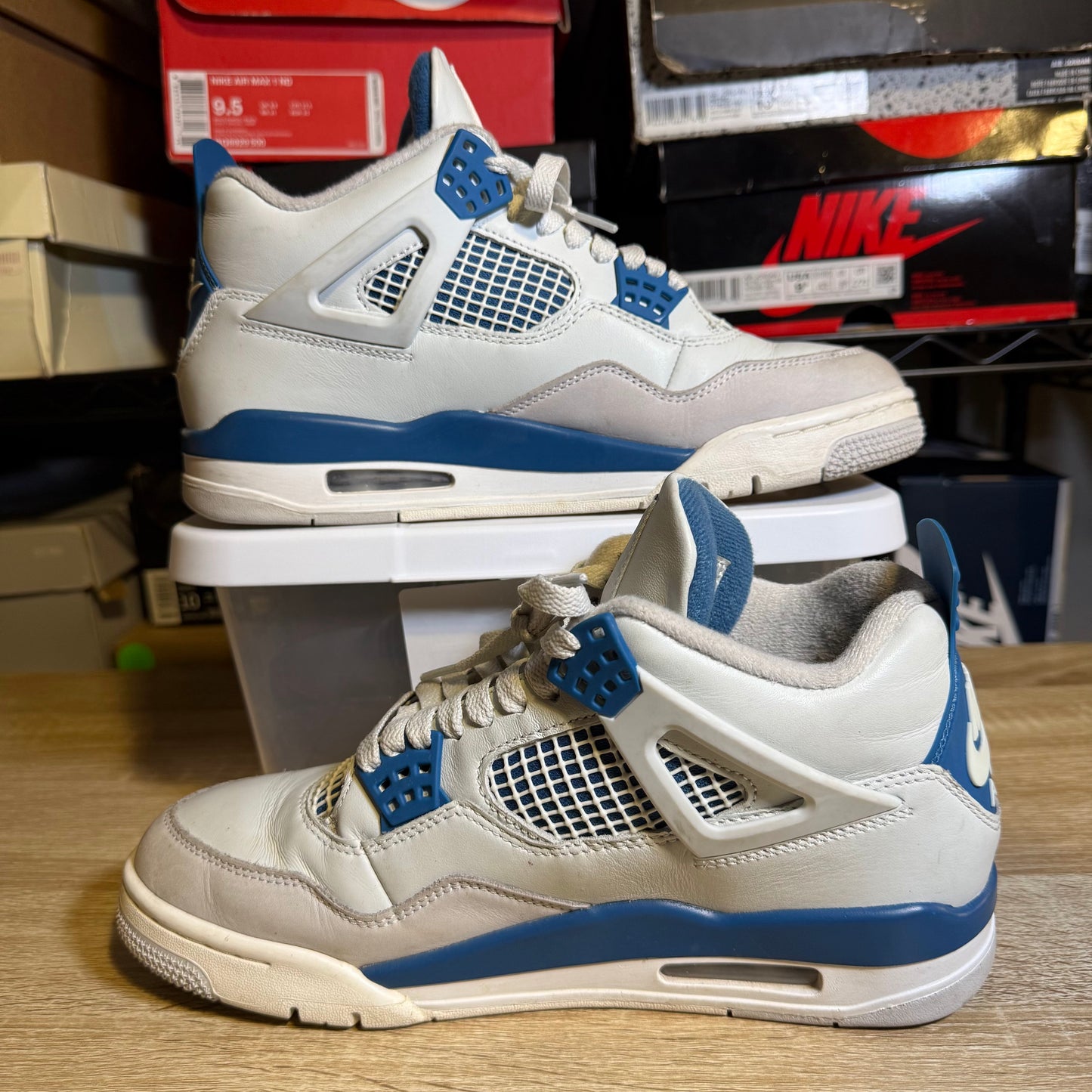 Size 8 - AJ 4 Military Blue