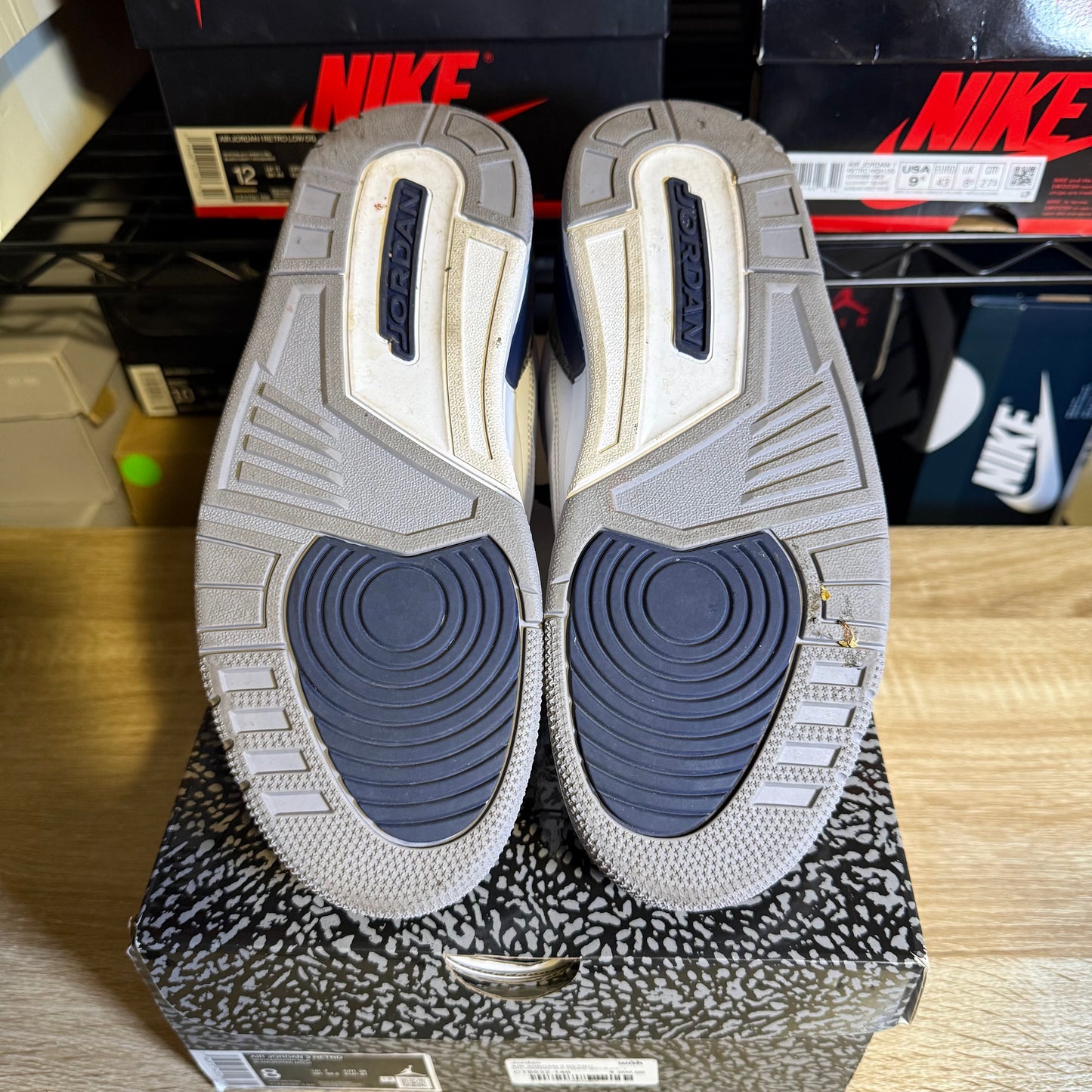 Size 8 - AJ 3 Midnight Navy