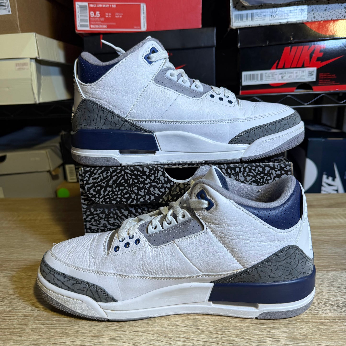 Size 8 - AJ 3 Midnight Navy