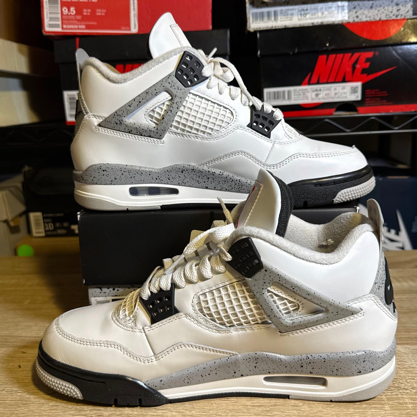Size 8 - AJ 4 White Cement