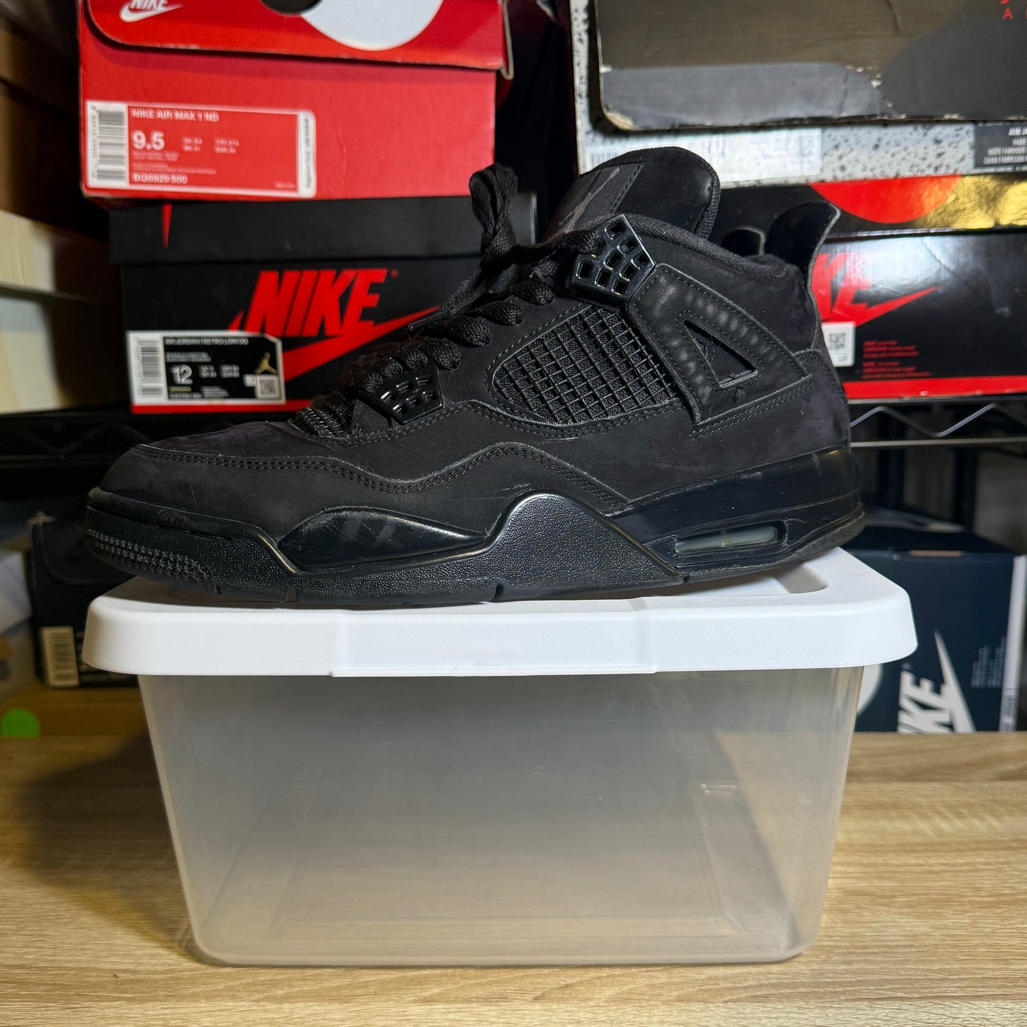Size 9.5 - AJ 4 Black Cat