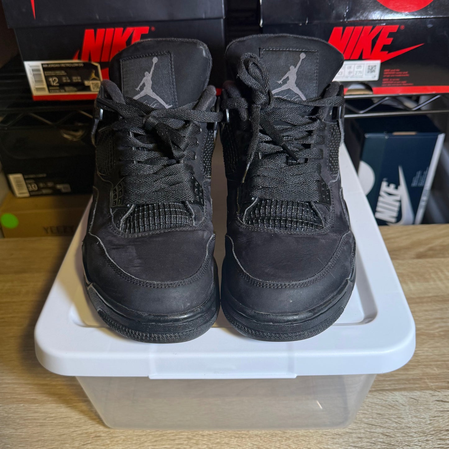 Size 9.5 - AJ 4 Black Cat