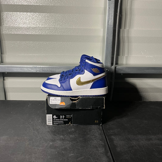 Size 6Y- AJ 1 Mid Gold Medal