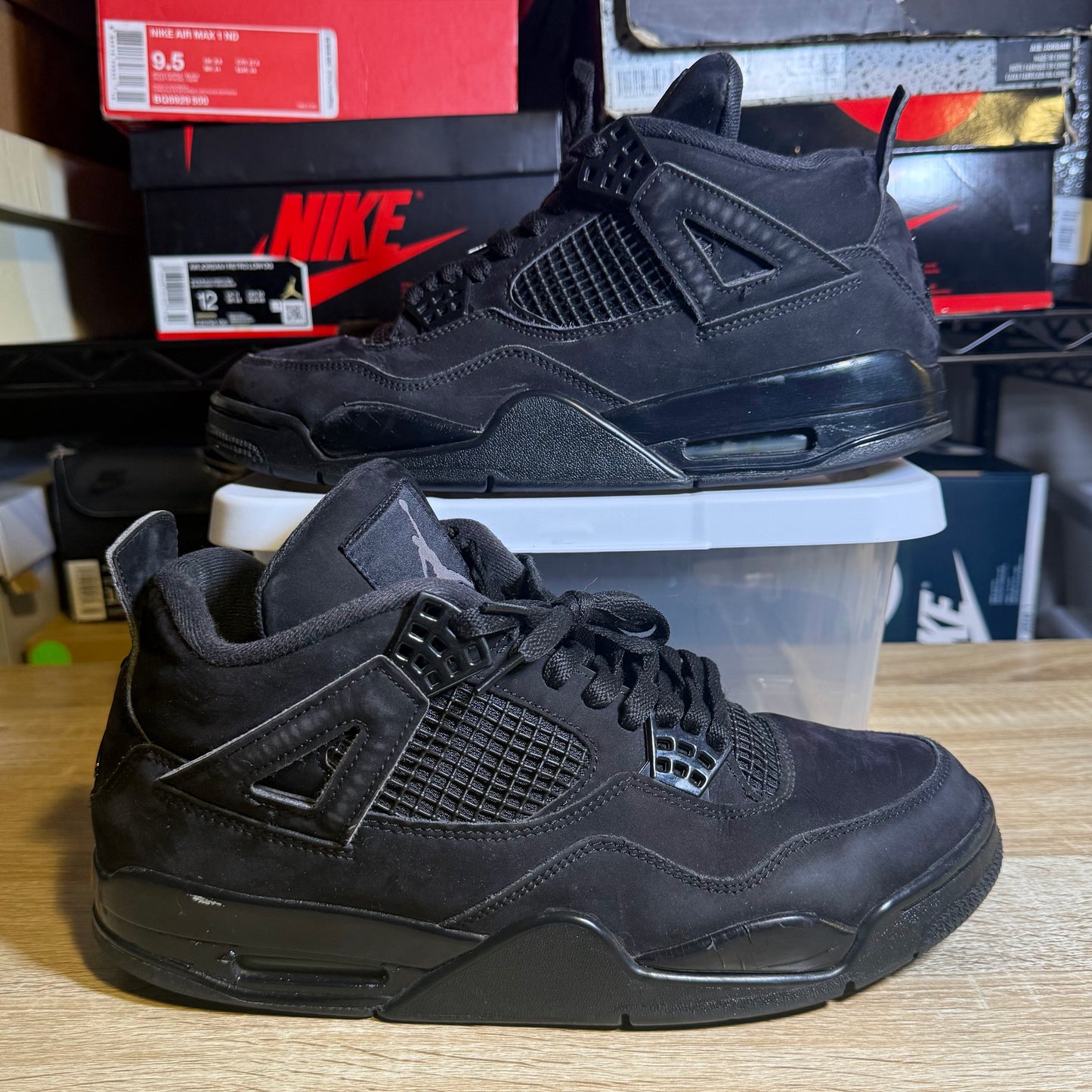 Size 9.5 - AJ 4 Black Cat