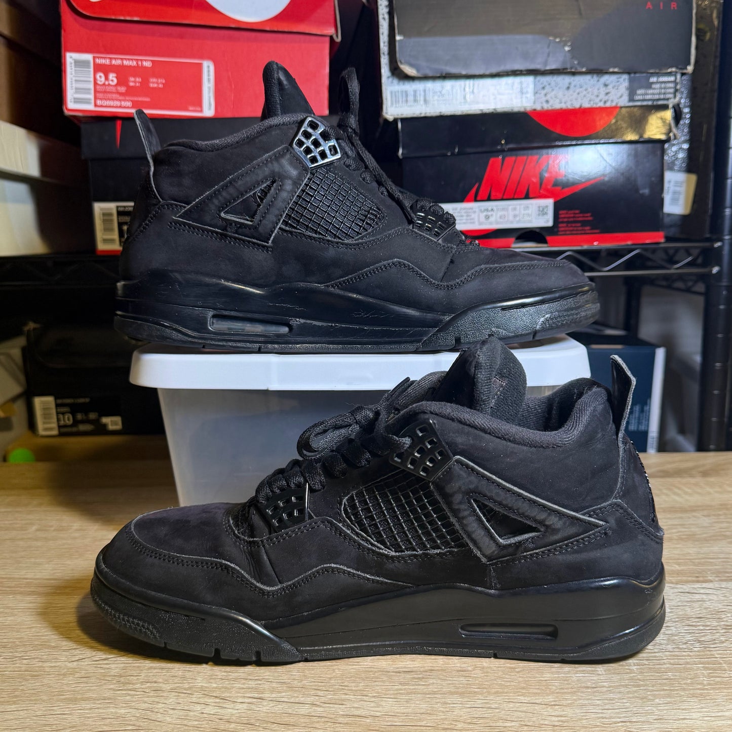 Size 9.5 - AJ 4 Black Cat