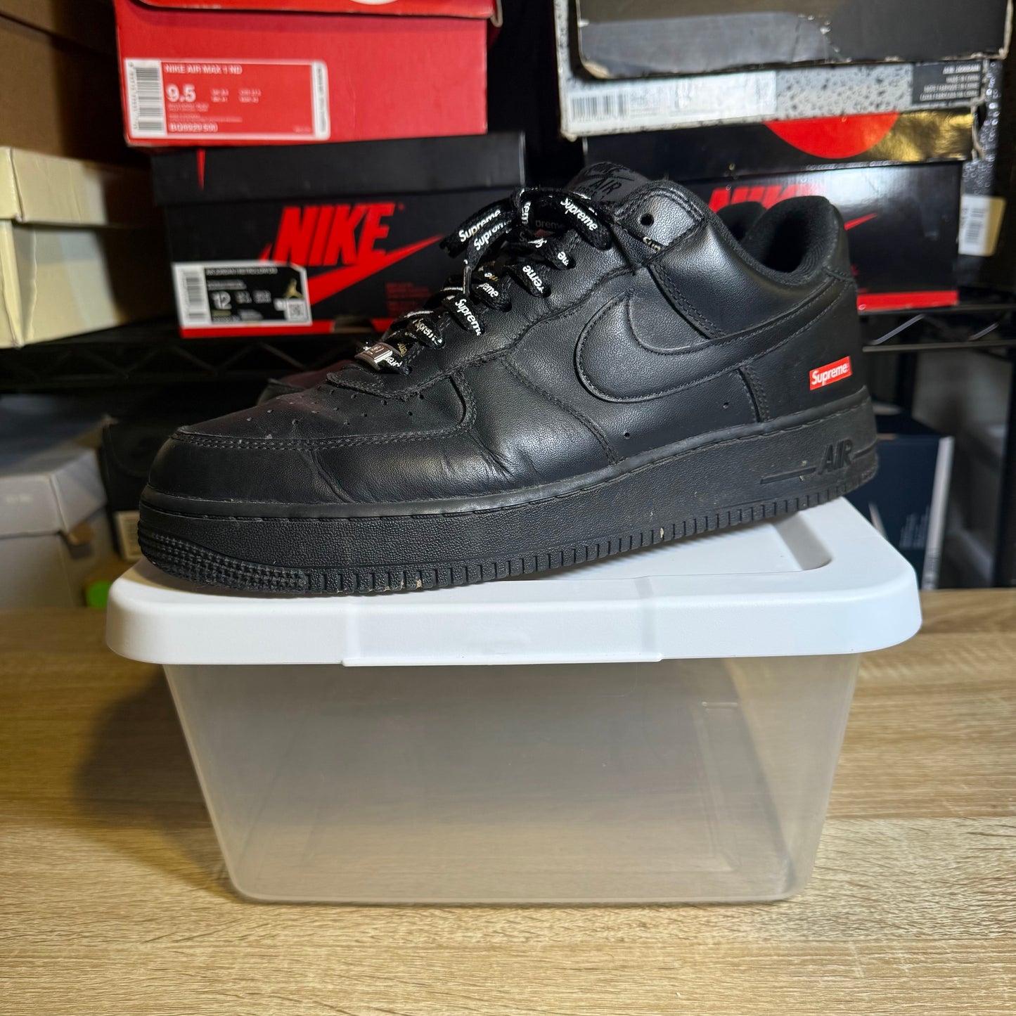 Size 10 - AF 1 Supreme Black