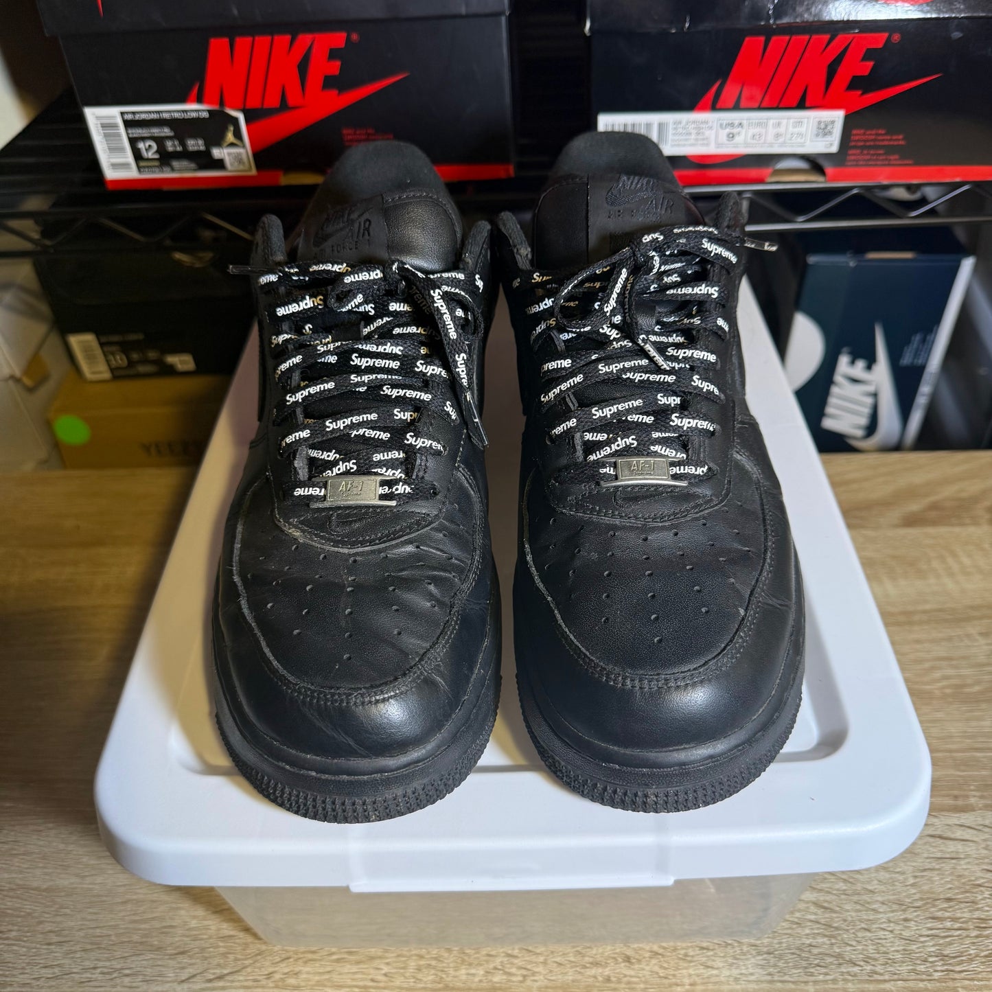 Size 10 - AF 1 Supreme Black