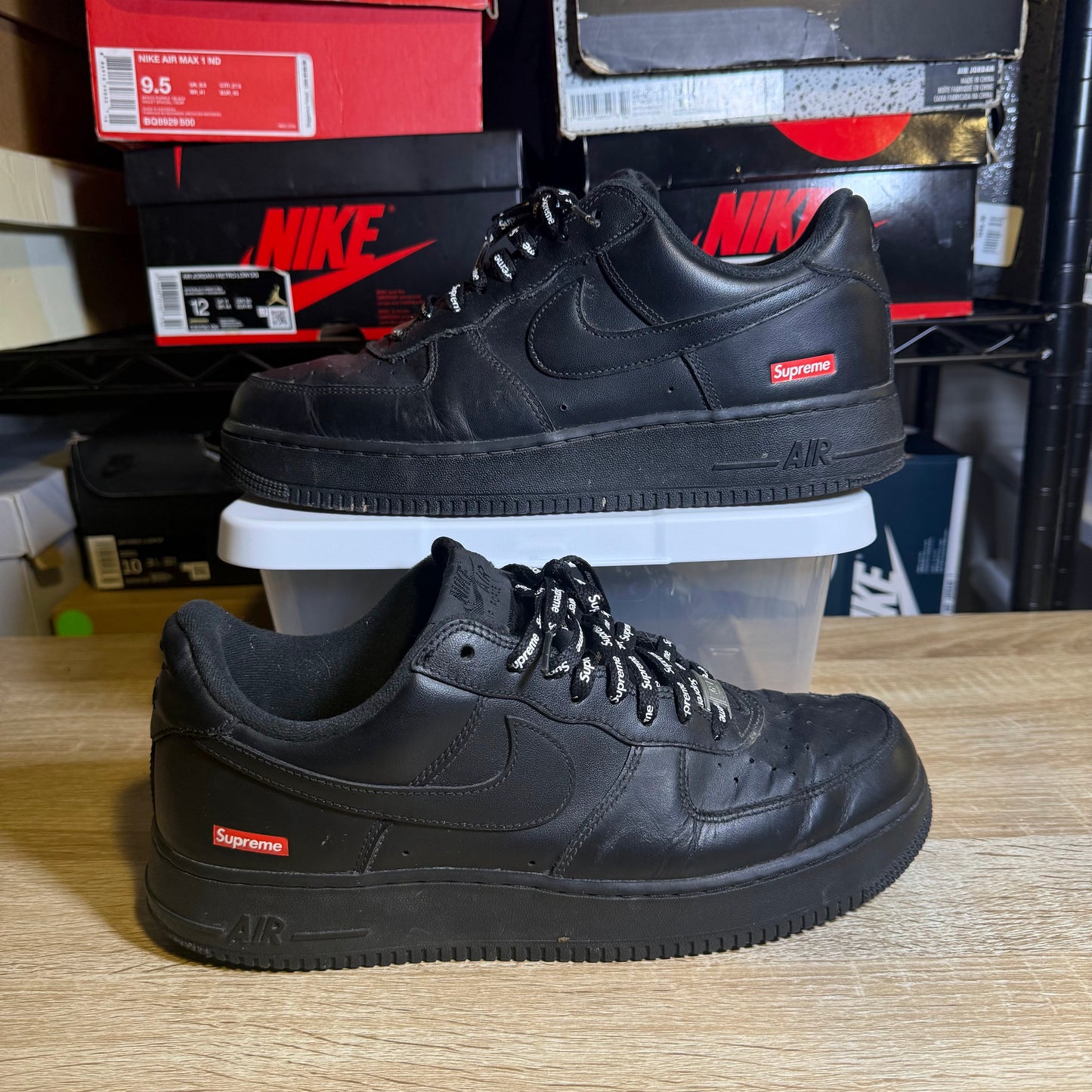 Size 10 - AF 1 Supreme Black