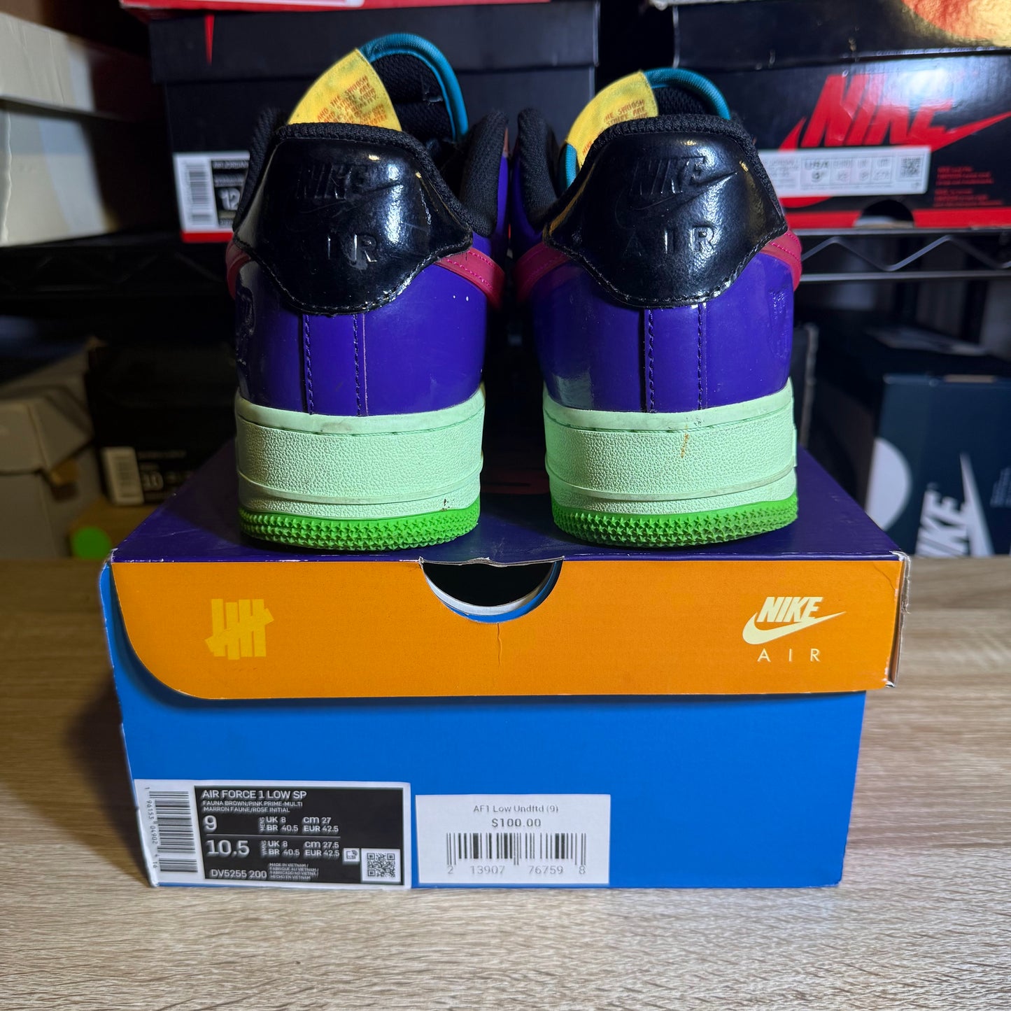 Size 9 - AF 1 Undefeated Multi Patent Pink Prime