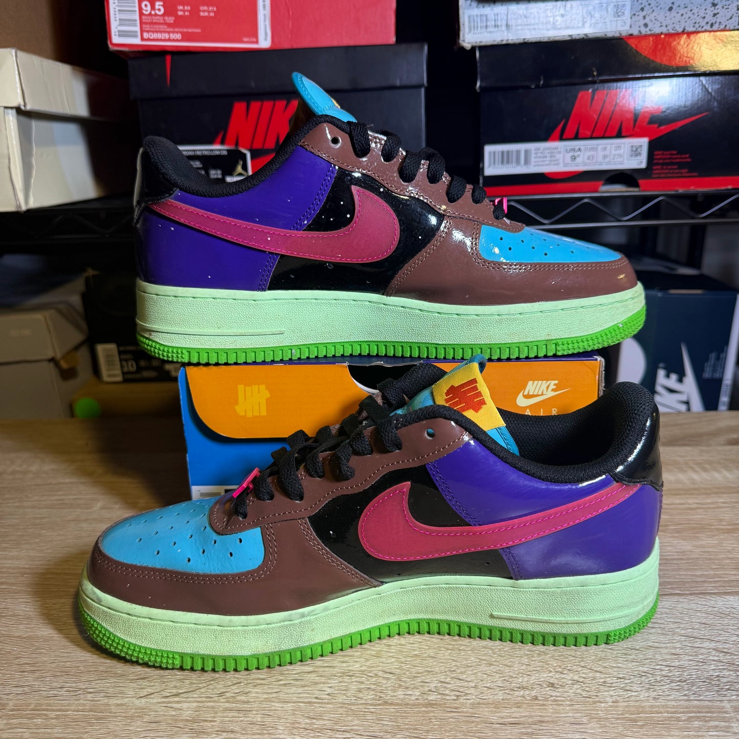 Size 9 - AF 1 Undefeated Multi Patent Pink Prime