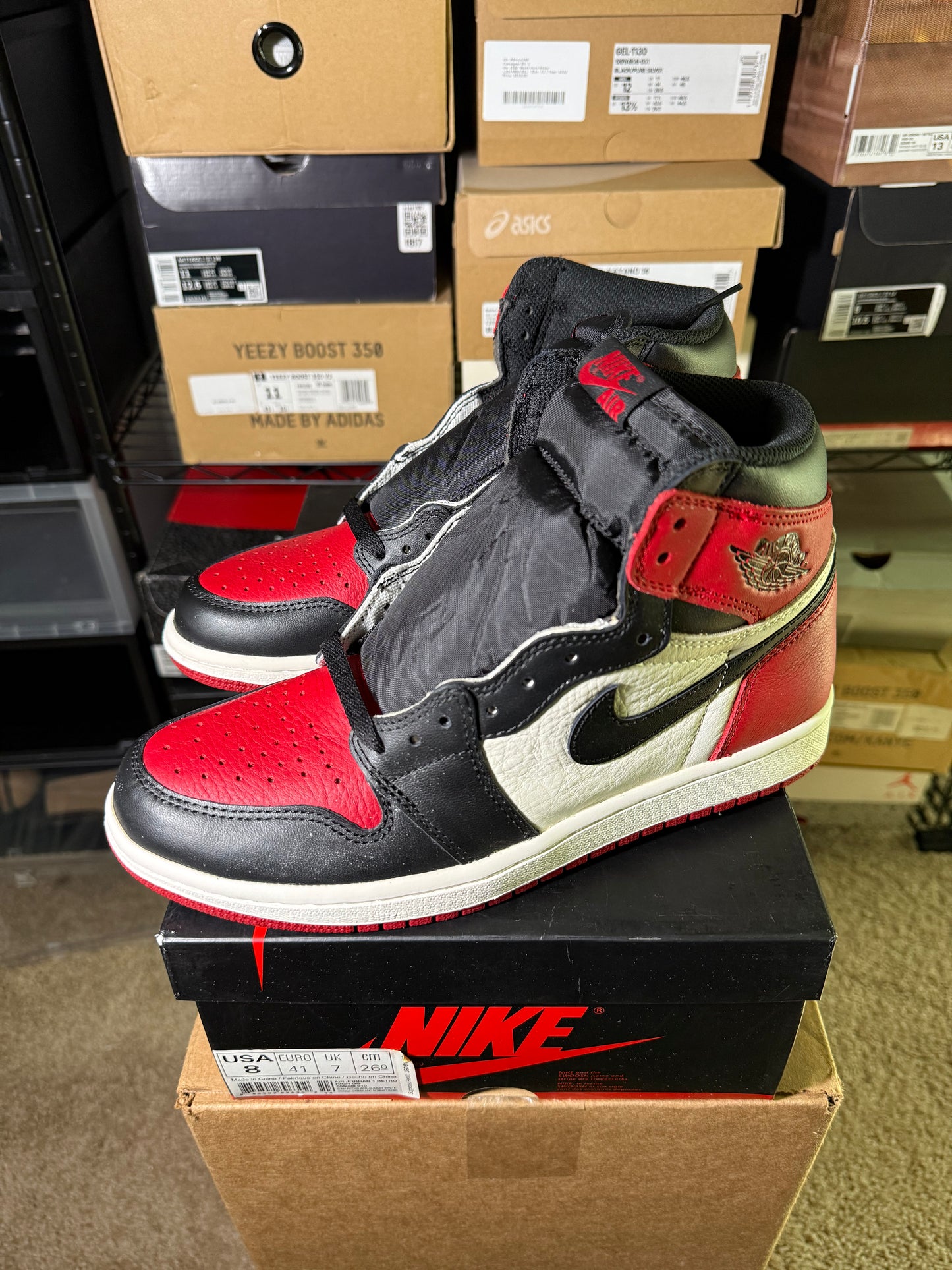 Size 8 - AJ 1 Retro OG High Bred Toe
