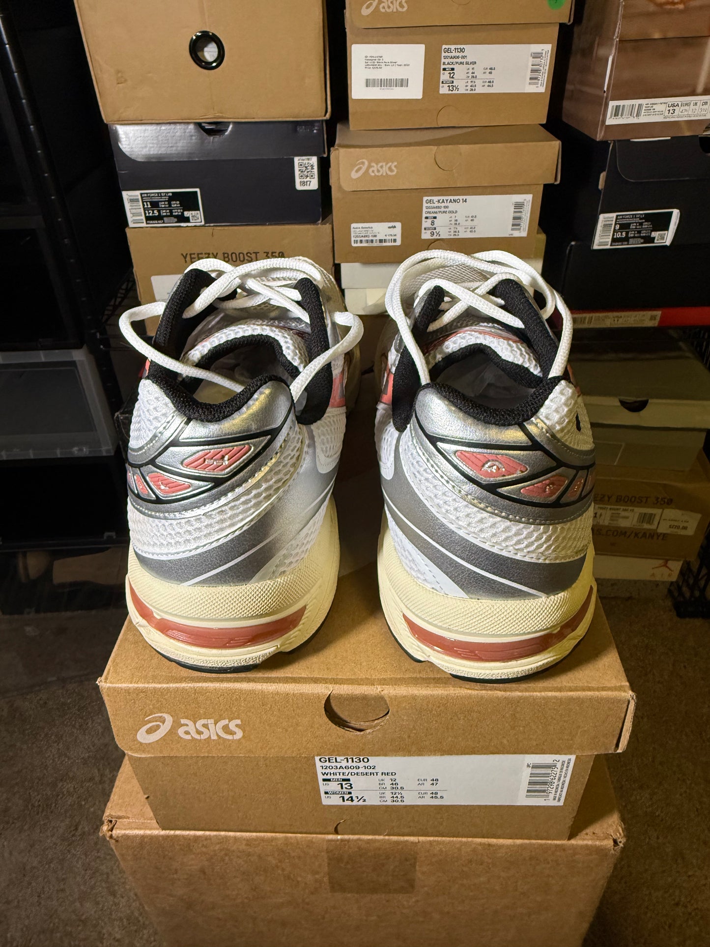 Size 13 - ASICS Gel 1130 White Desert Red