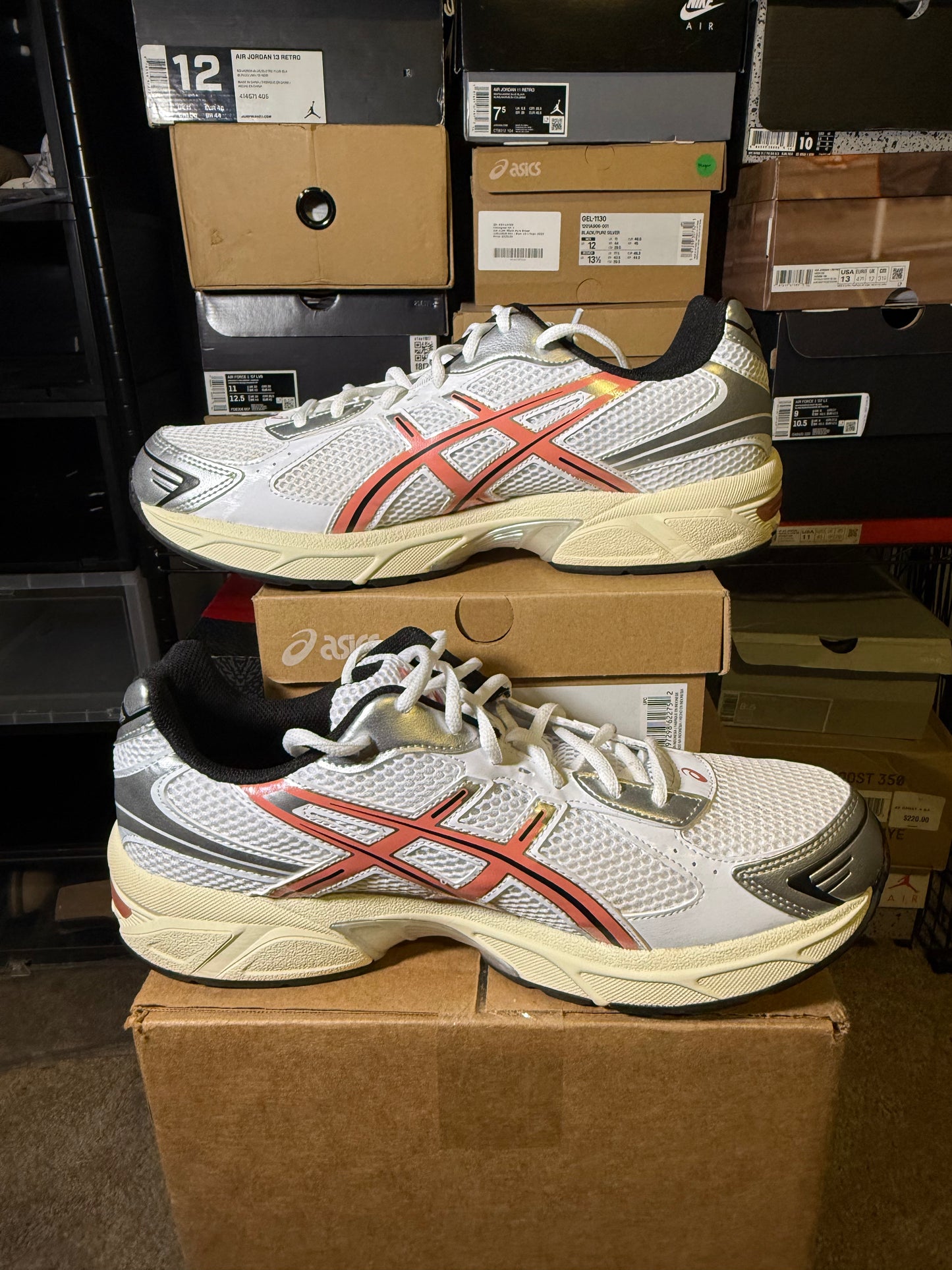 Size 13 - ASICS Gel 1130 White Desert Red