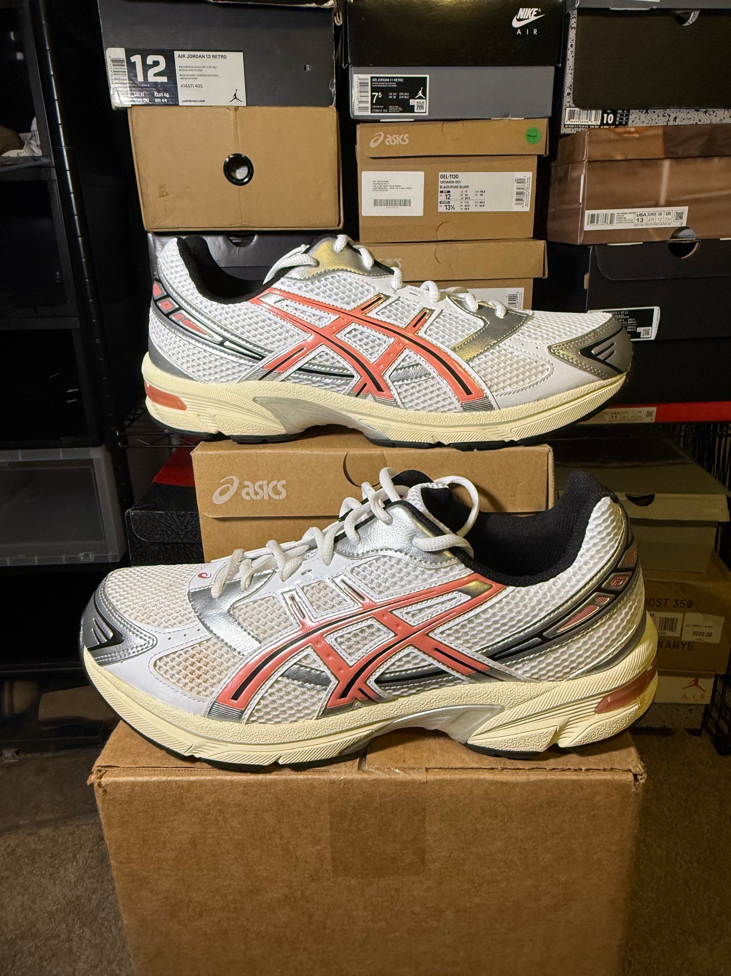 Size 13 - ASICS Gel 1130 White Desert Red