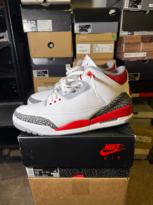 Size 13 - AJ 3 Retro Mid Fire Red