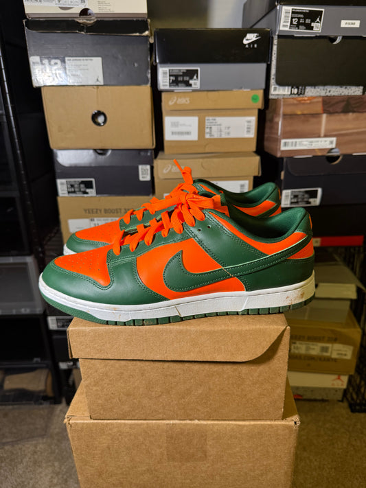 Size 12 - Dunk Low Miami Hurricanes
