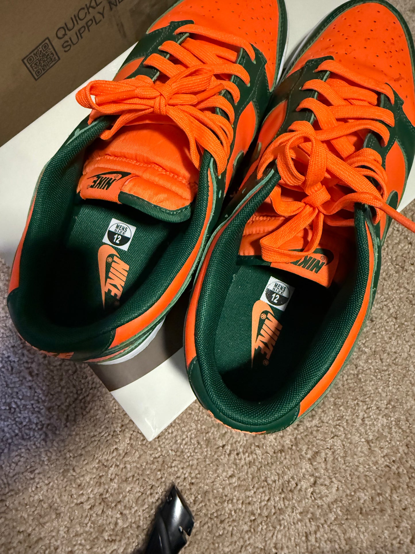 Size 12 - Dunk Low Miami Hurricanes