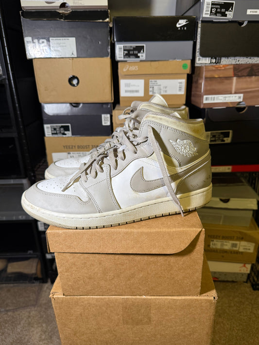 Size 12 - AJ 1 Mid College Grey