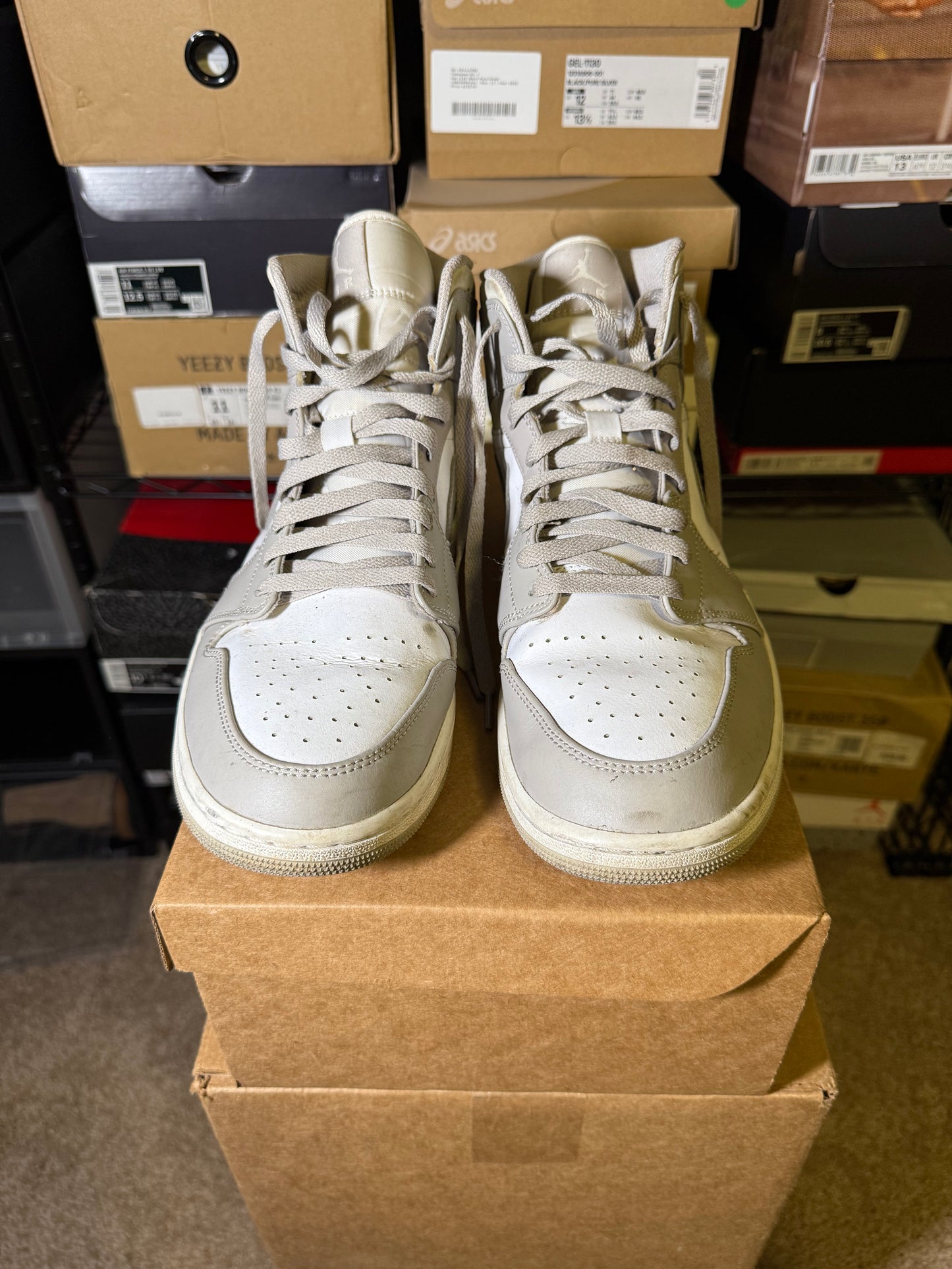 Size 12 - AJ 1 Mid College Grey