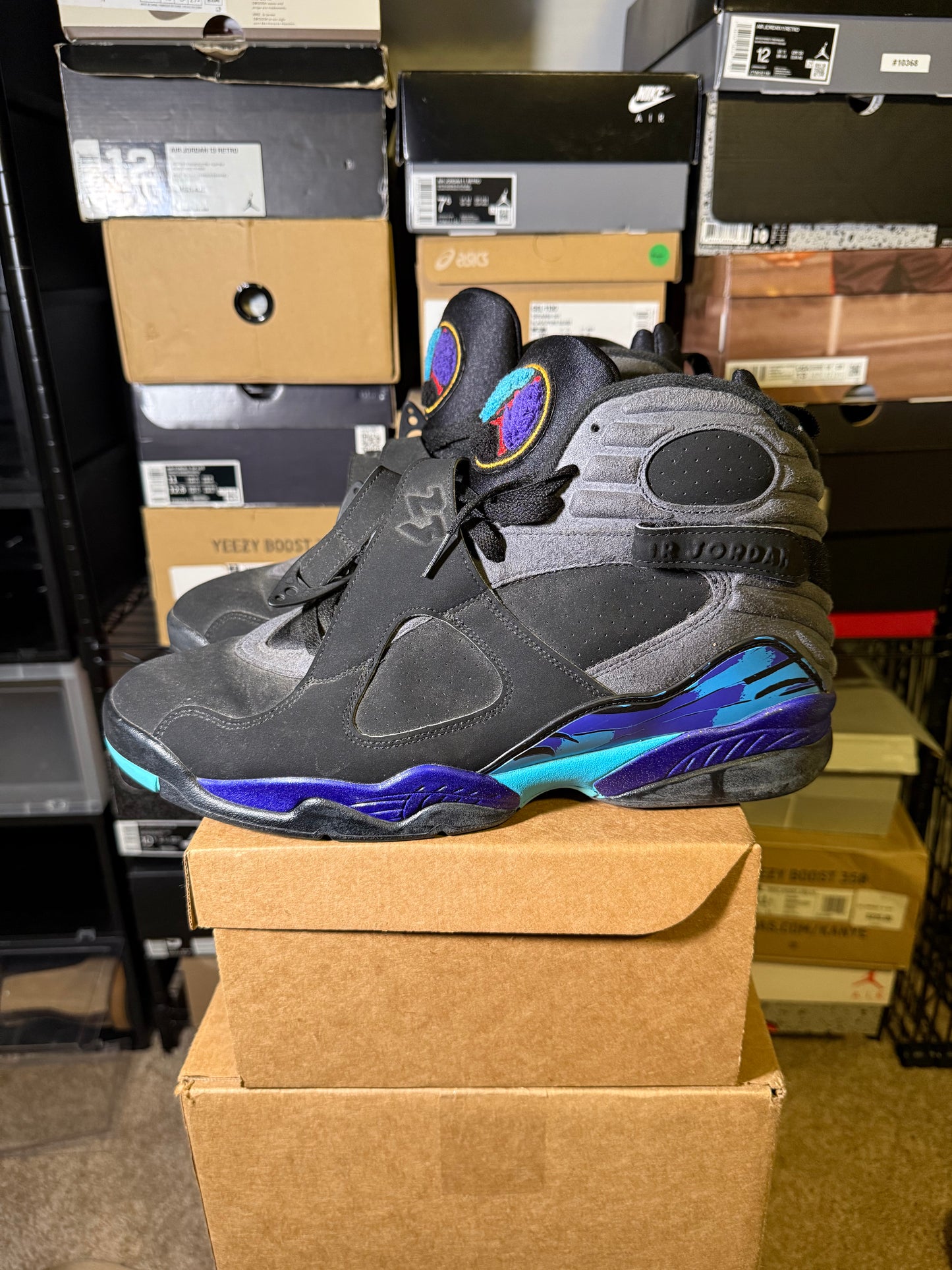 Size 13 - AJ 8 Retro Aqua 2015