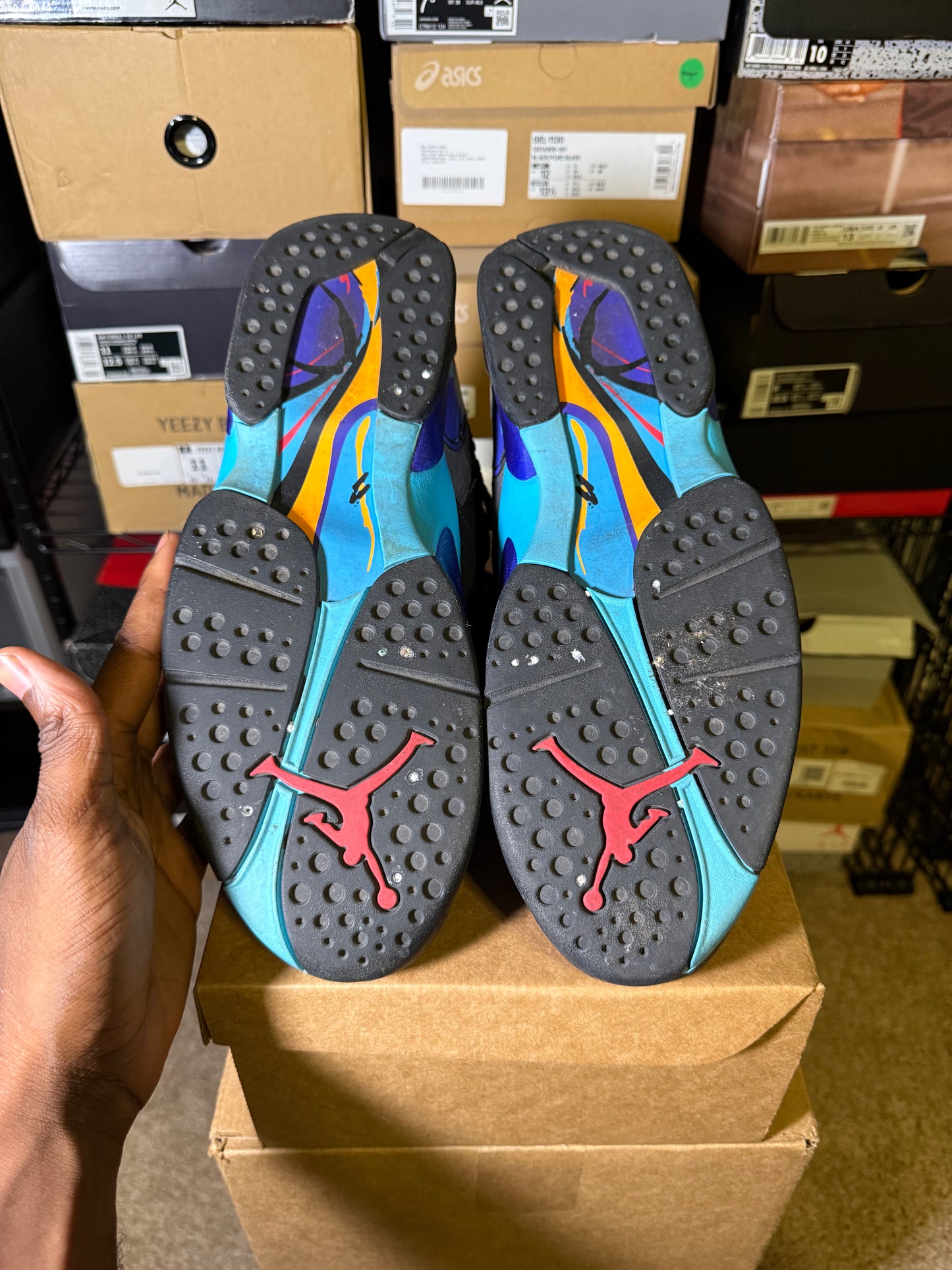 Size 13 - AJ 8 Retro Aqua 2015