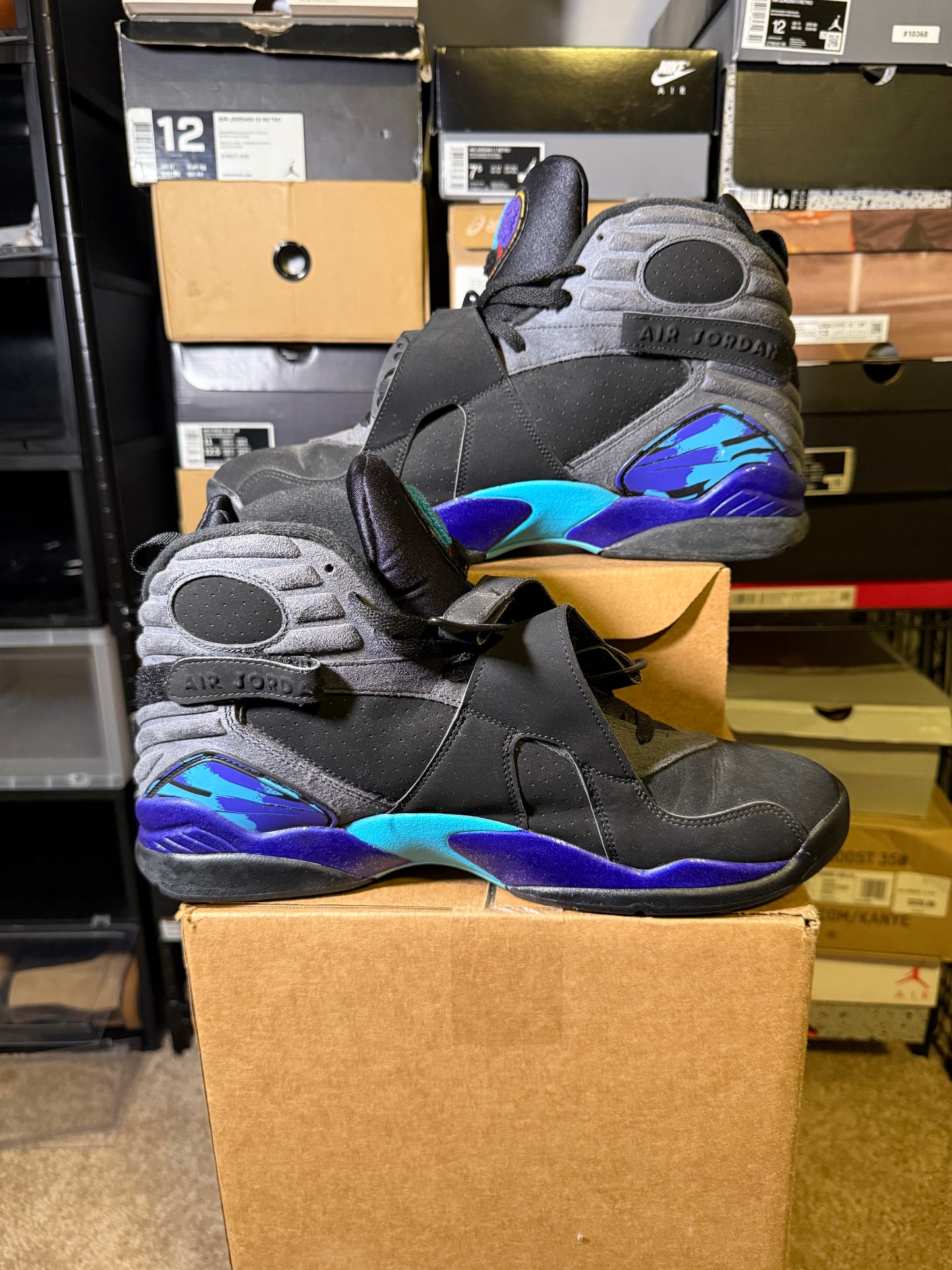 Size 13 - AJ 8 Retro Aqua 2015