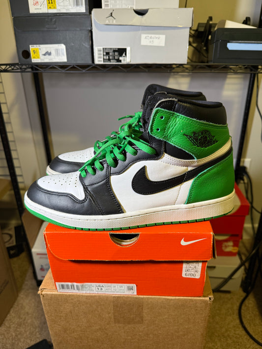 Size 13 - AJ 1 Retro OG High Lucky Green