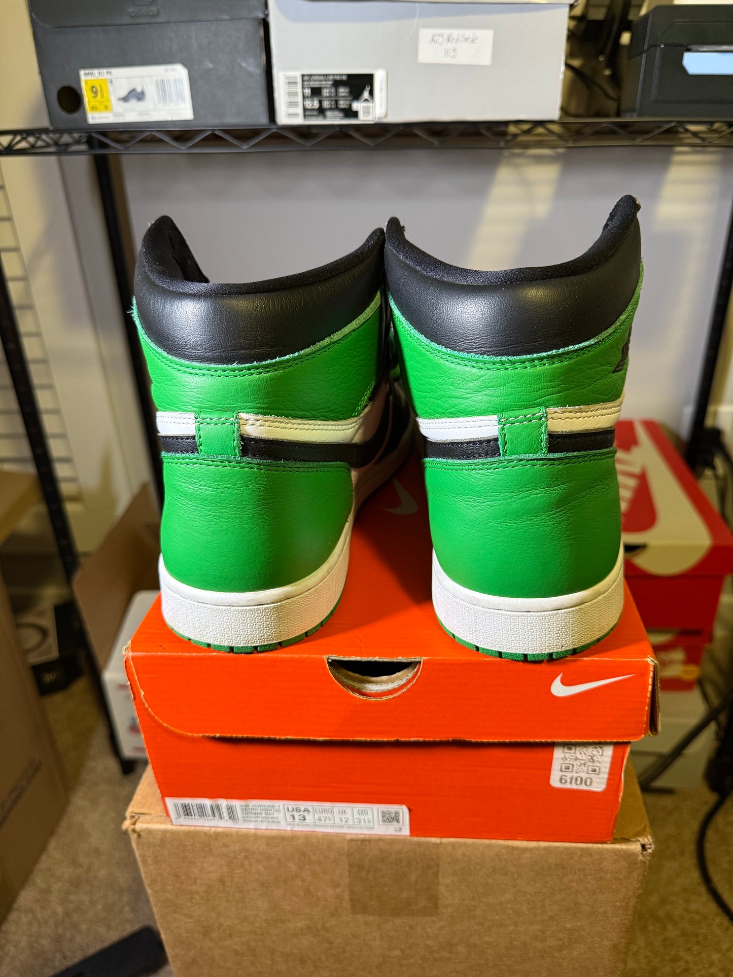 Size 13 - AJ 1 Retro OG High Lucky Green