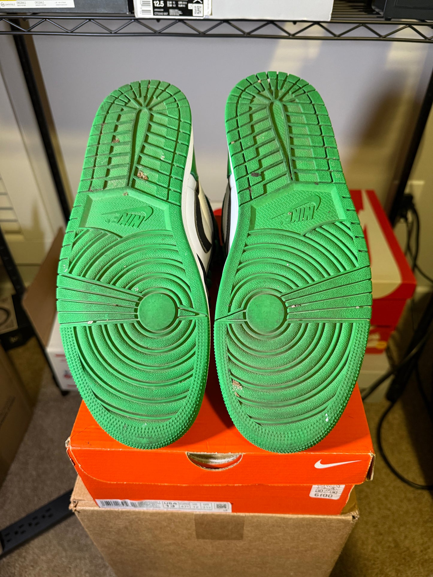 Size 13 - AJ 1 Retro OG High Lucky Green